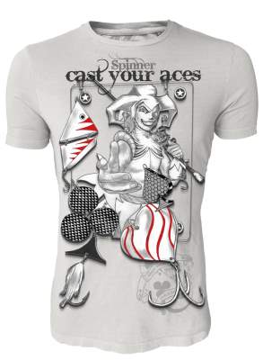 Hotspot Design T-Shirt Spinner Cast your Aces Gr. XXL, grey - Gr.XXL - 1Stück