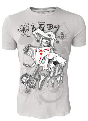 Hotspot Design T-Shirt Big Game Draw in the Deck Gr. M, grey - Gr.M - 1Stück