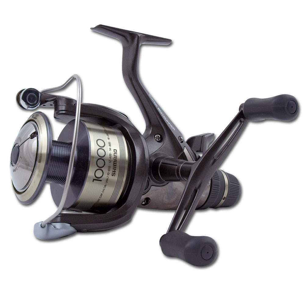 Shimano Super Baitrunner Aero 10000 XTE Angelrolle komplett Anti Reverse Montage 