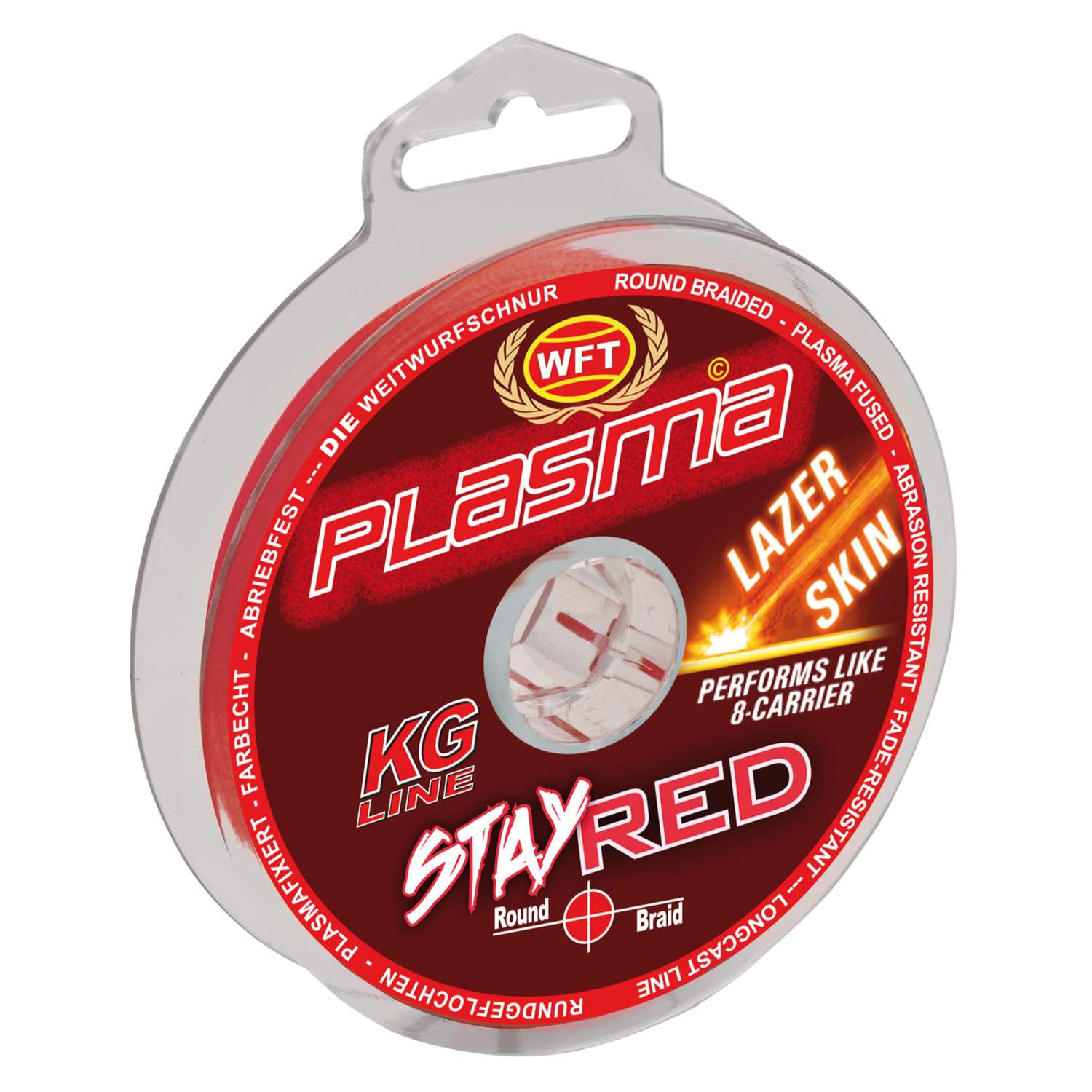 0,13€/1m WFT KG Plasma round 600m geflochtene Schnur 0,08mm-0,26mm 