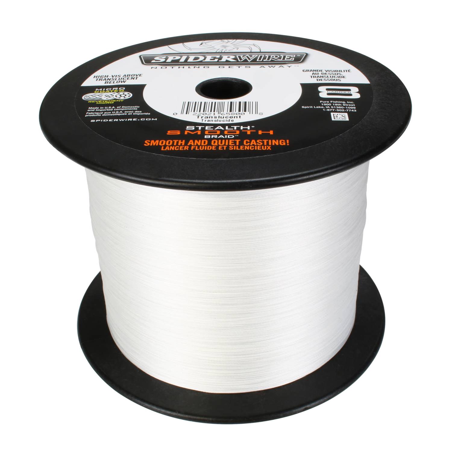 Spiderwire Stealth Smooth 8 Translucent Angelschnur TK40,8kg - 0