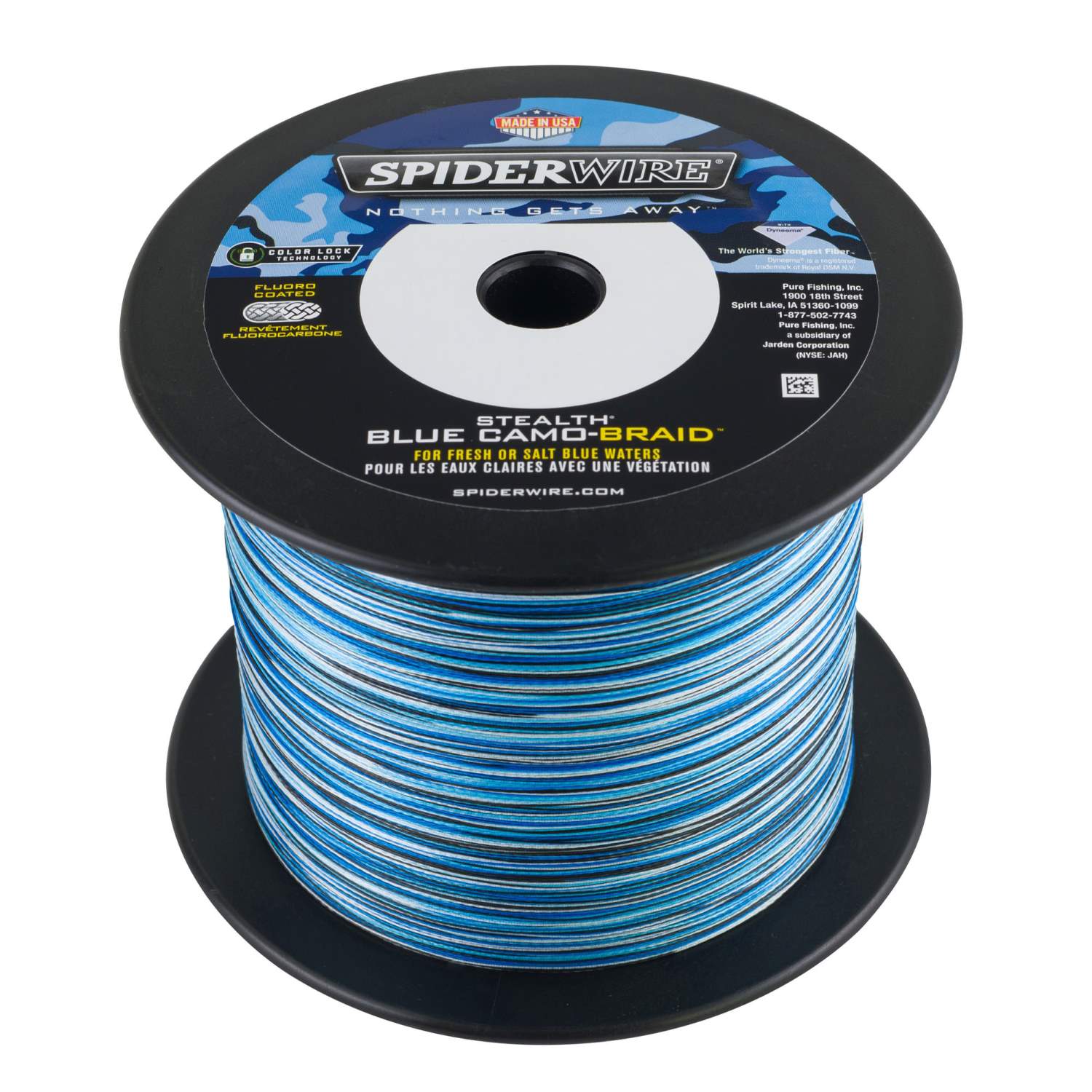 Spiderwire Stealth Smooth 8 Blue Camo Meterware Angelschnur TK34,3kg -  0,30mm