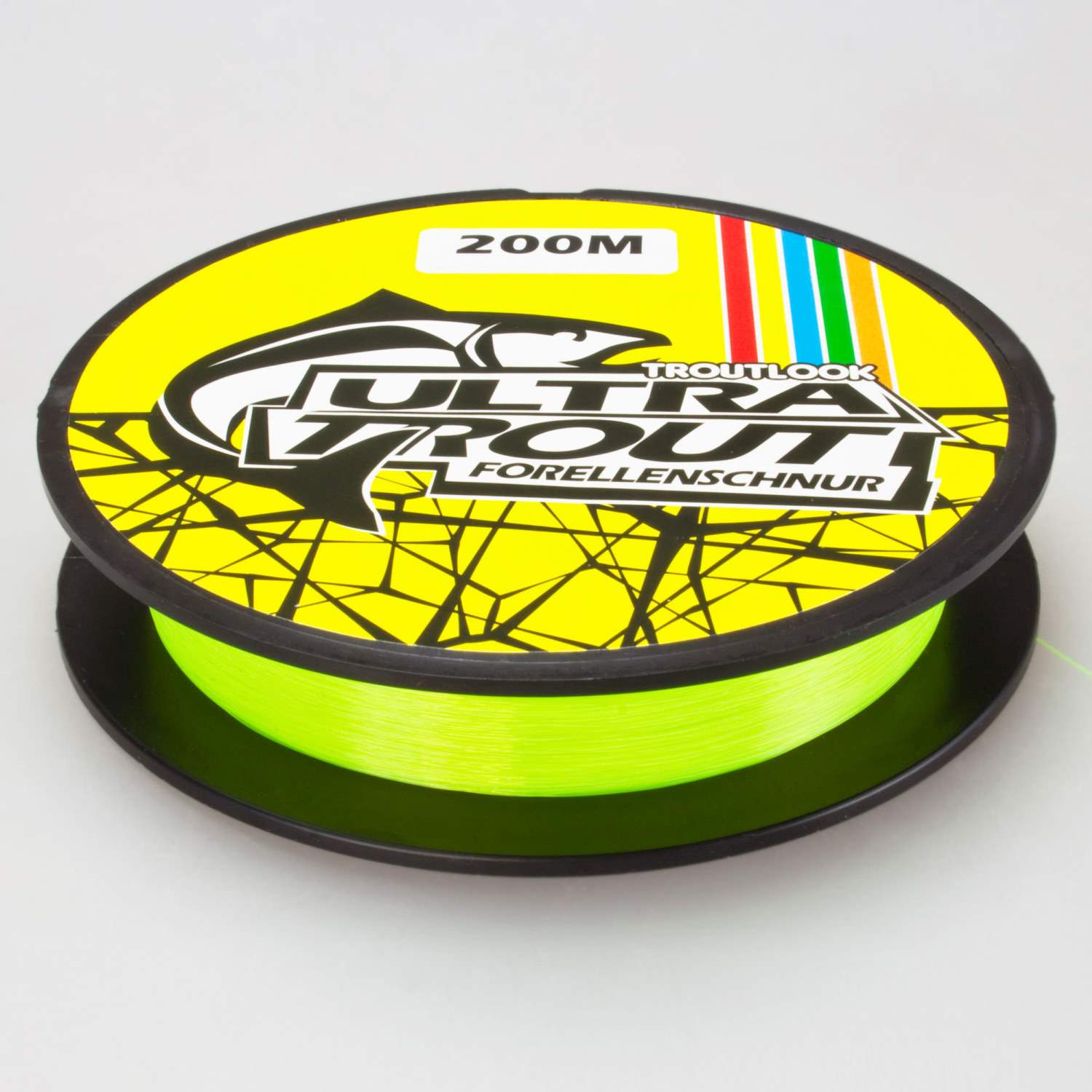 Troutlook Ultratrout Forellen Schnur 200m - Fluogelb 0,18mm 4,05kg Tragkraft