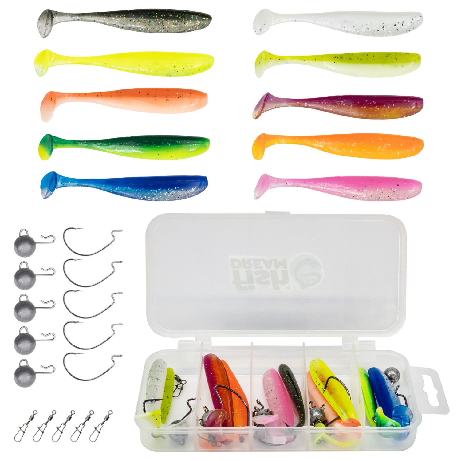 Sport Div Haken Cheburashka Slim Mit Öhr 6-10 Stück Mikado Barsch/ Zander Größen