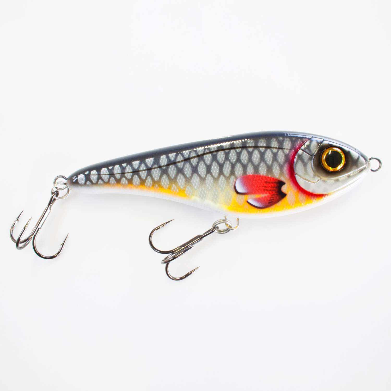 Strike Pro Jerkbait Buster Jerk 15cm Shallow Runner floating C649F Gray