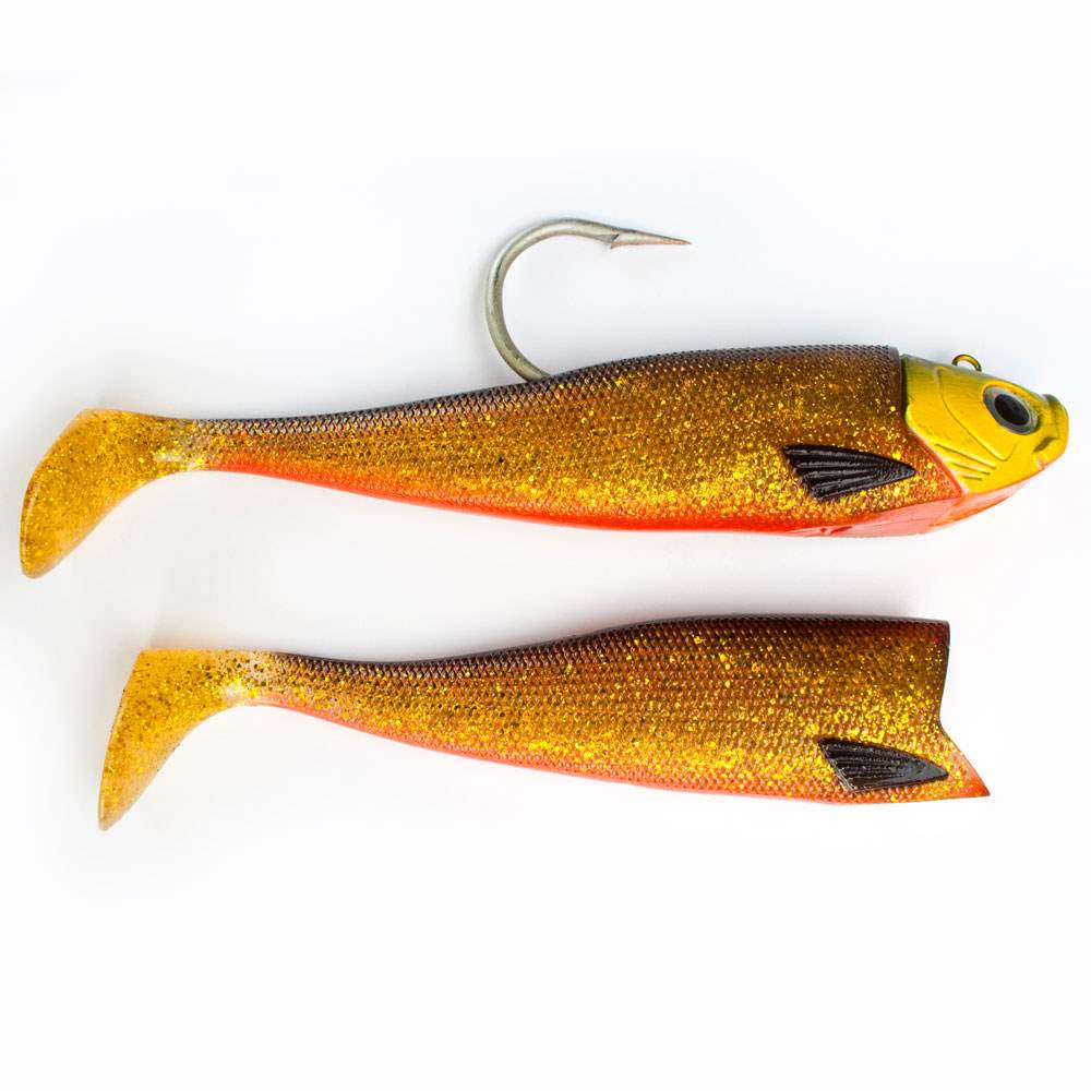 Jig Shad Gummifisch Pilker + 2 Shads Dorsch Heilbutt Köder Norwegen Meeresangeln - Bild 8 von 20