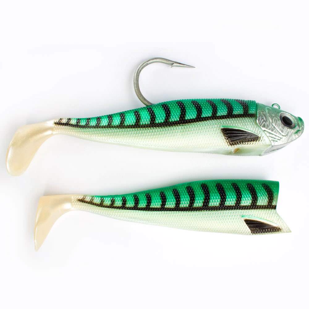 Jig Shad Gummifisch Pilker + 2 Shads Dorsch Heilbutt Köder Norwegen Meeresangeln - Bild 12 von 20