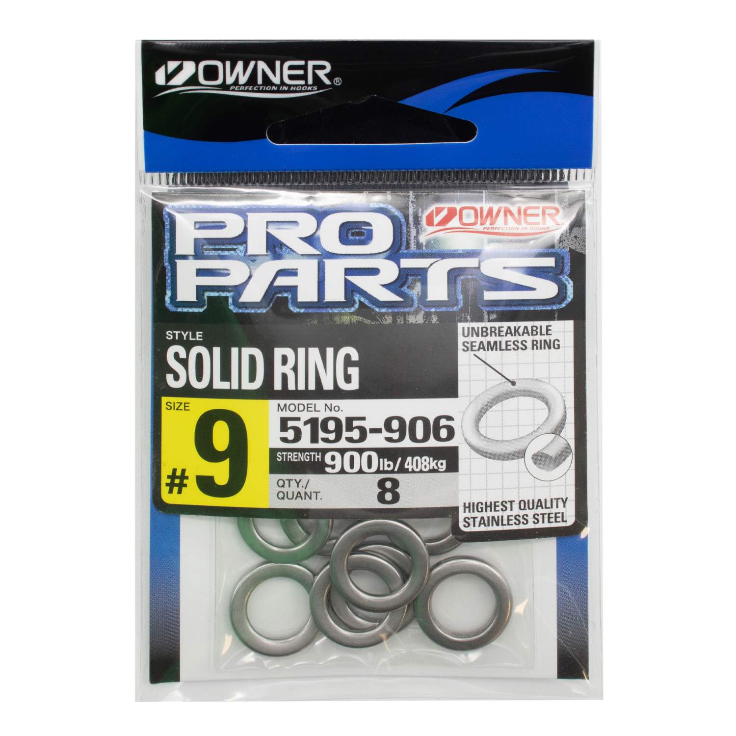 Owner Solid Ring Stainless Steel 5195-656 Gr 6,5 130Kg Sprengring Angelzubehör 