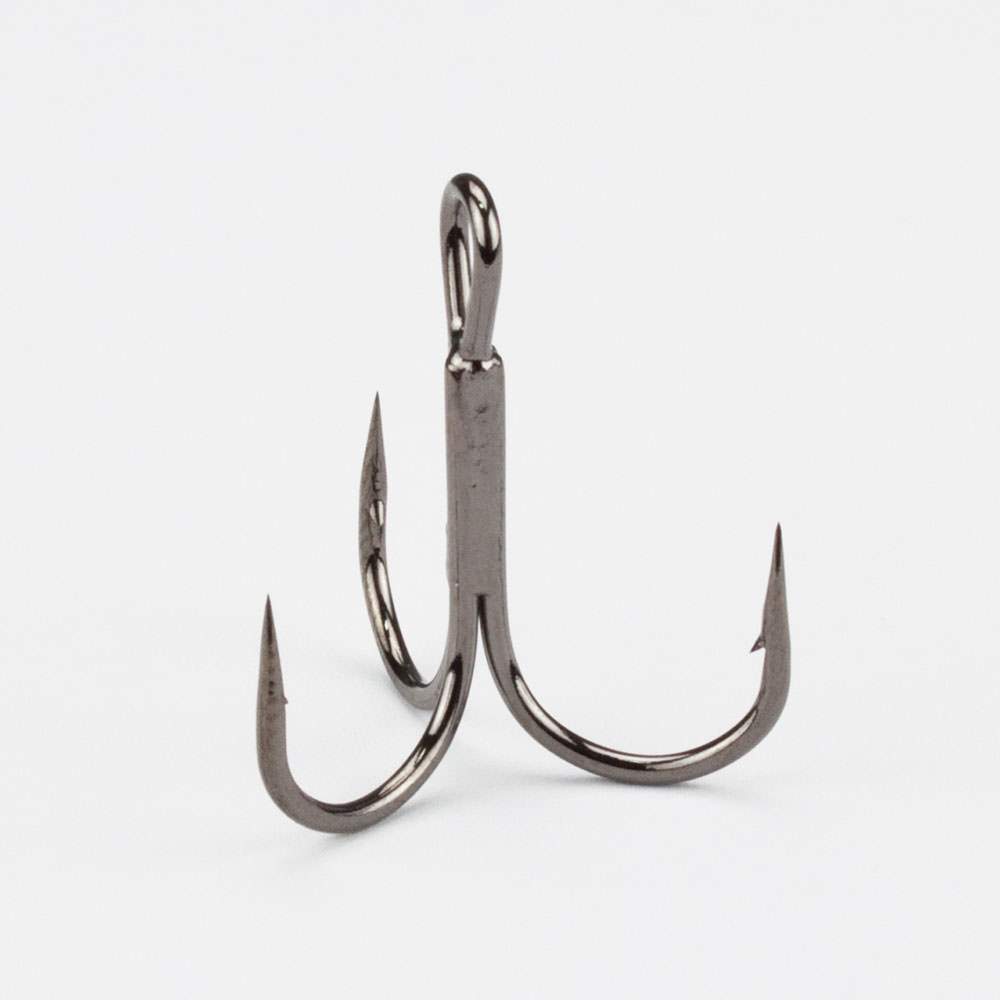 Owner ST-36BC Stinger Predator Treble Hooks - Black Chrome, Size 4 - Best For Pike, Zander & Perch Fishing