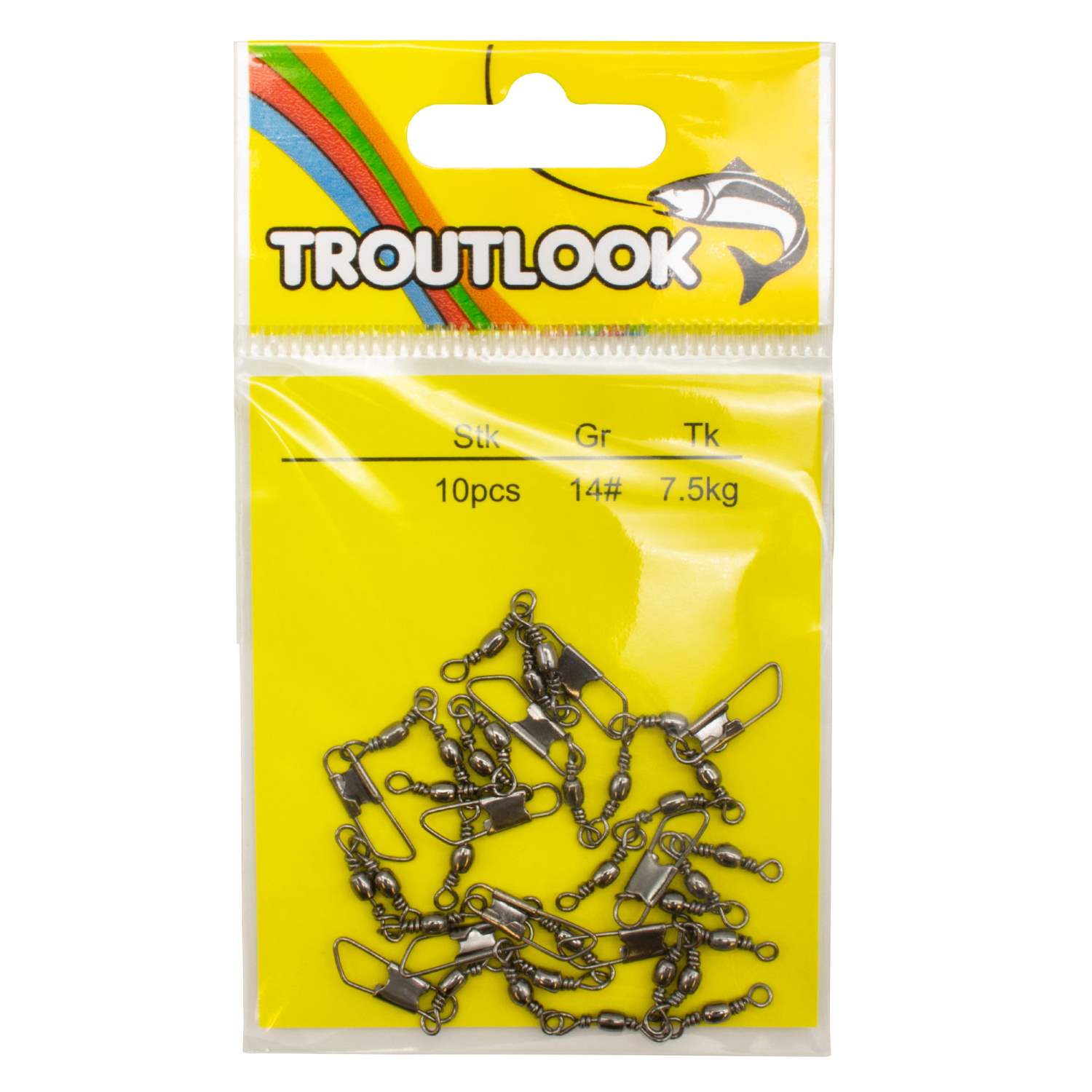 Troutlook Forellenwirbel 3-fach Wirbel mit Karabiner dreifach Tremarella 10 Stck - Bild 7 von 7
