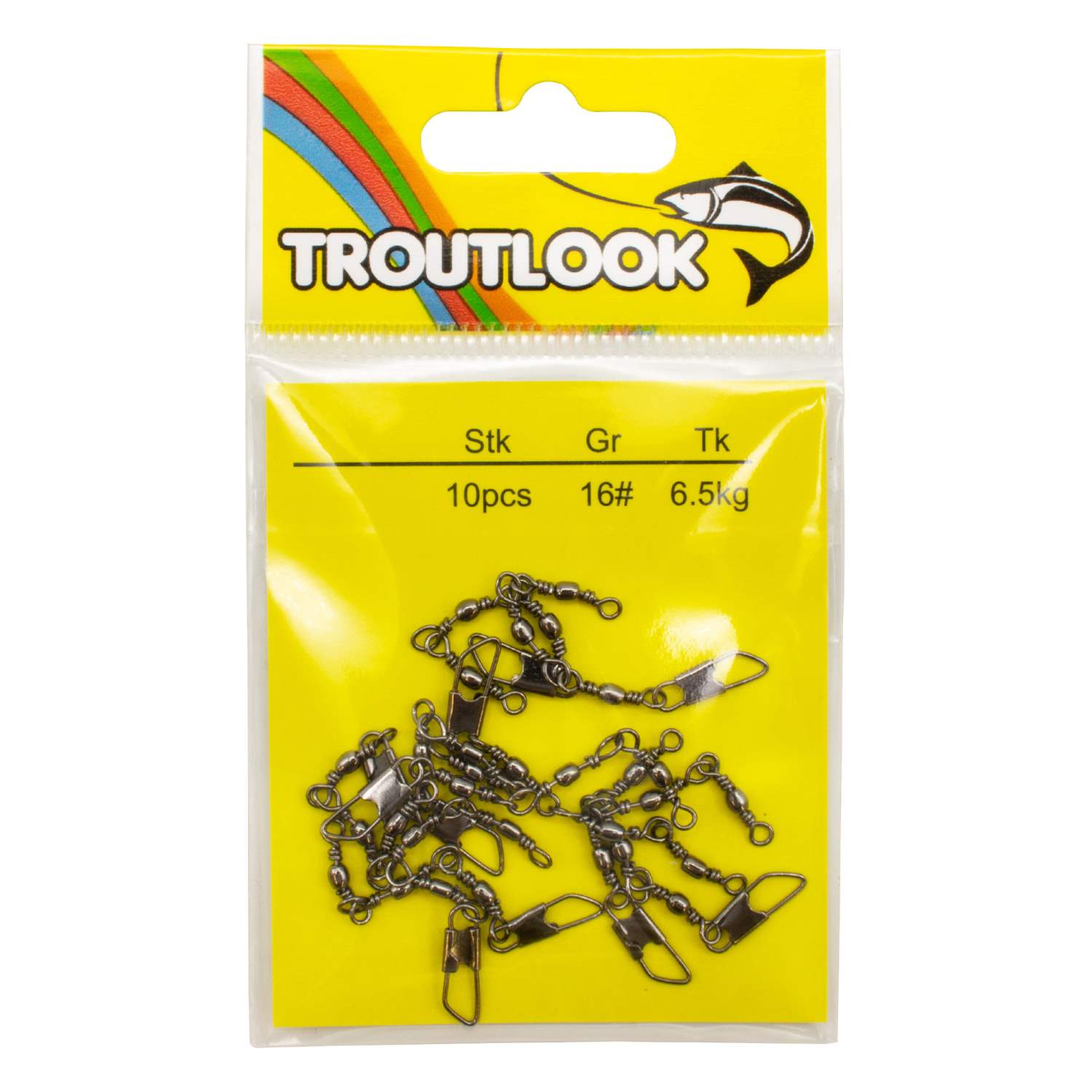 Troutlook Forellenwirbel 3-fach Wirbel mit Karabiner dreifach Tremarella 10 Stck - Bild 5 von 7