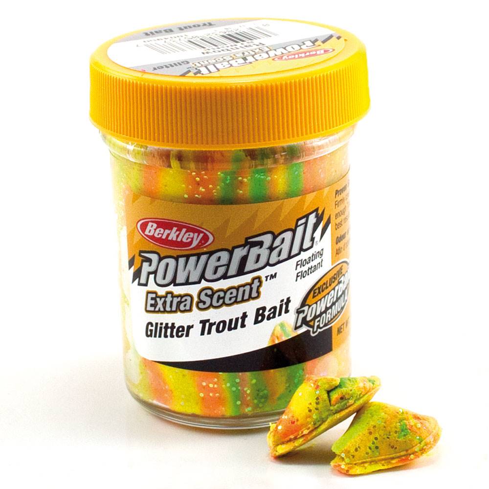 (6,98€/100g) Berkley Powerbait Glitter Forellenteig Gläser Gulp Trout