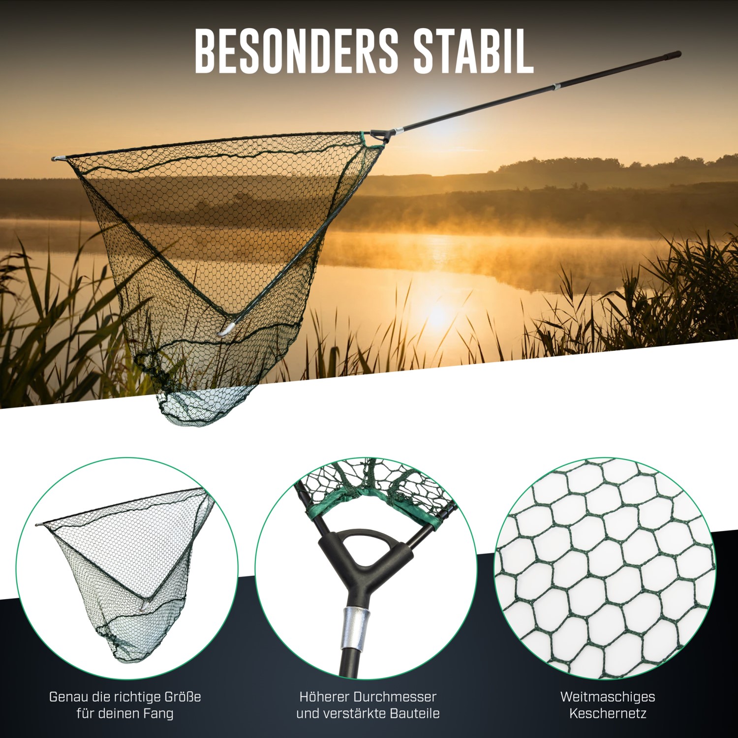 SPRO Klappbarer Landekescher – Gummiert, Teleskopisch – Perfekt Für Angler