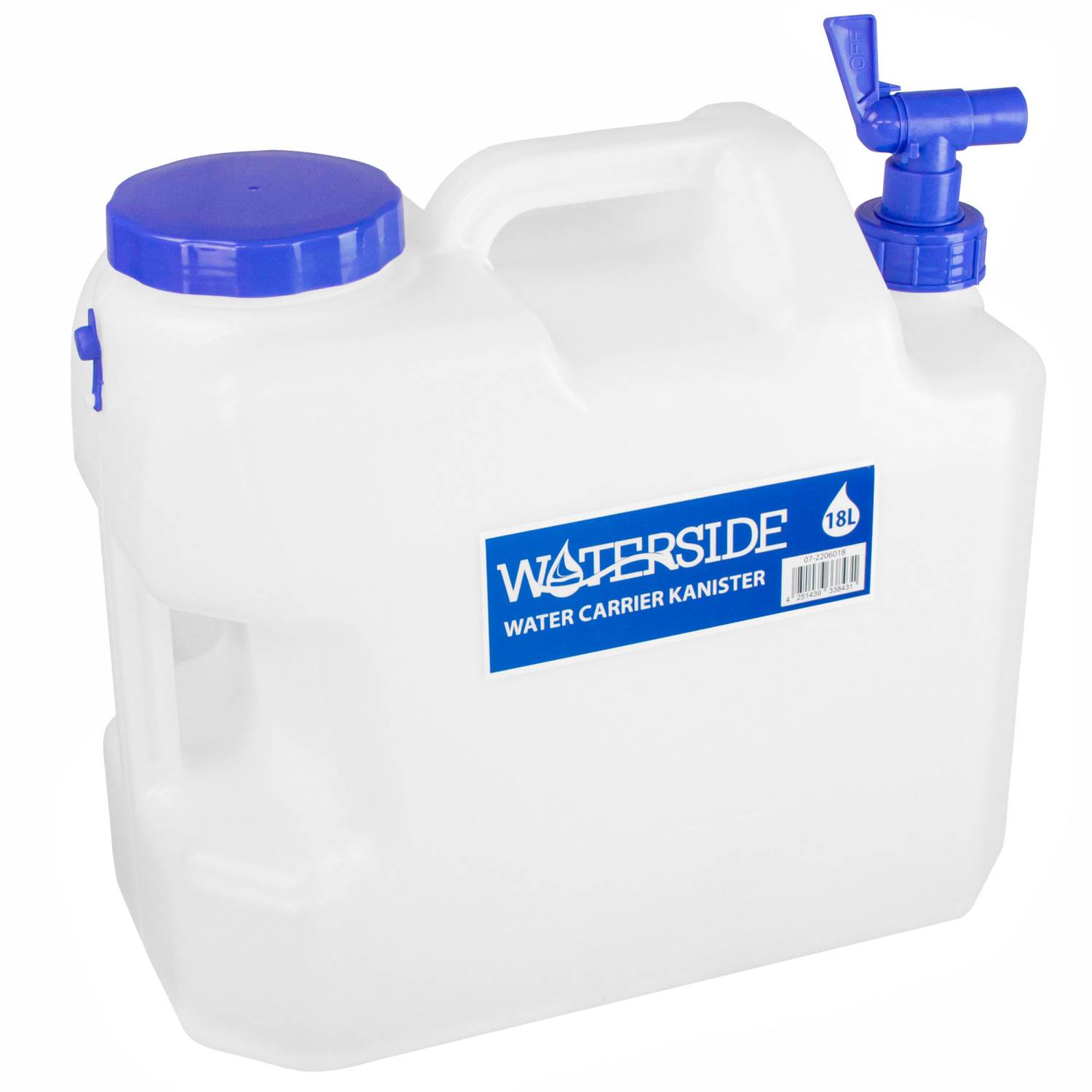 Wasserkanister Waterside Frischwasser Kanister mit Hahn Camping Wassertank HDPE