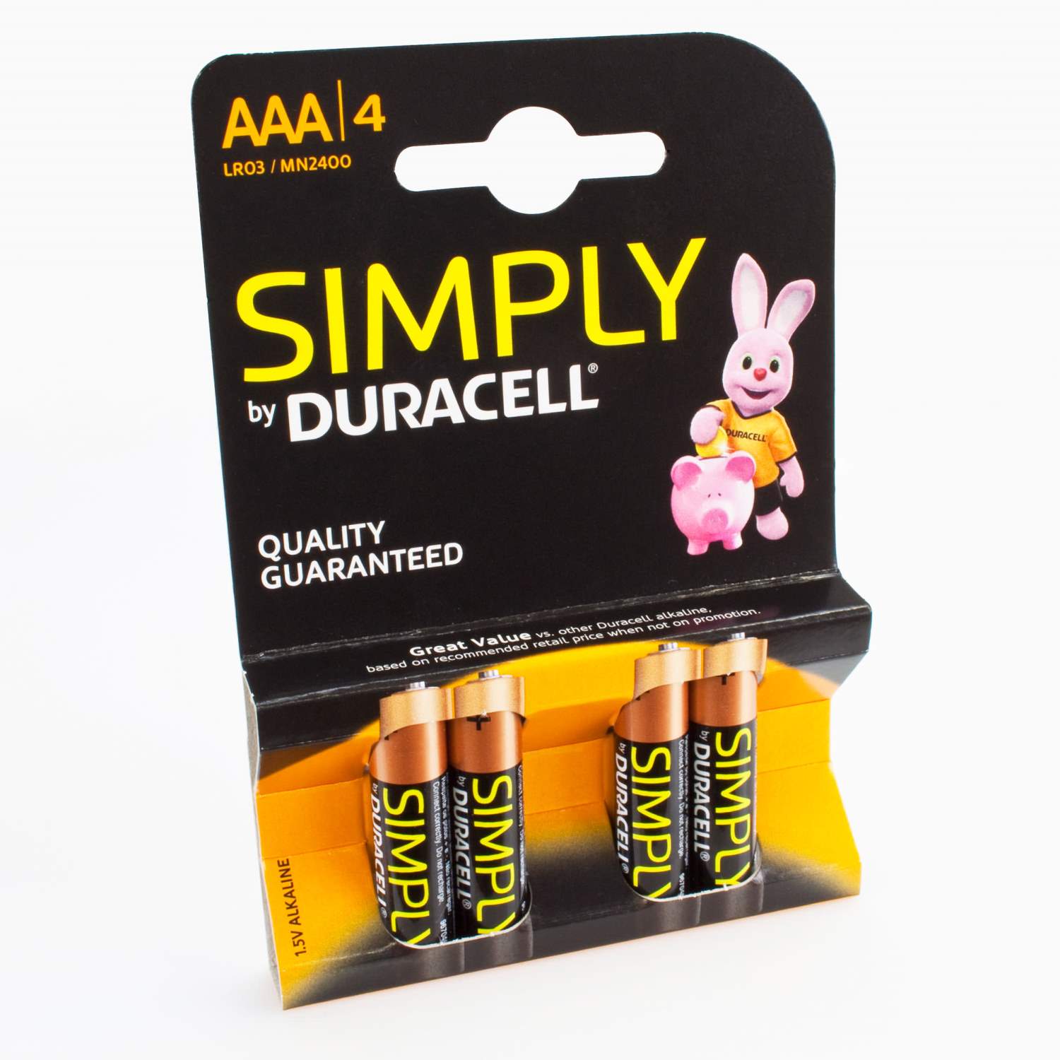 Duracell Batterie 4er Blister Duracell Simply AAA Micro, Batterie 4er