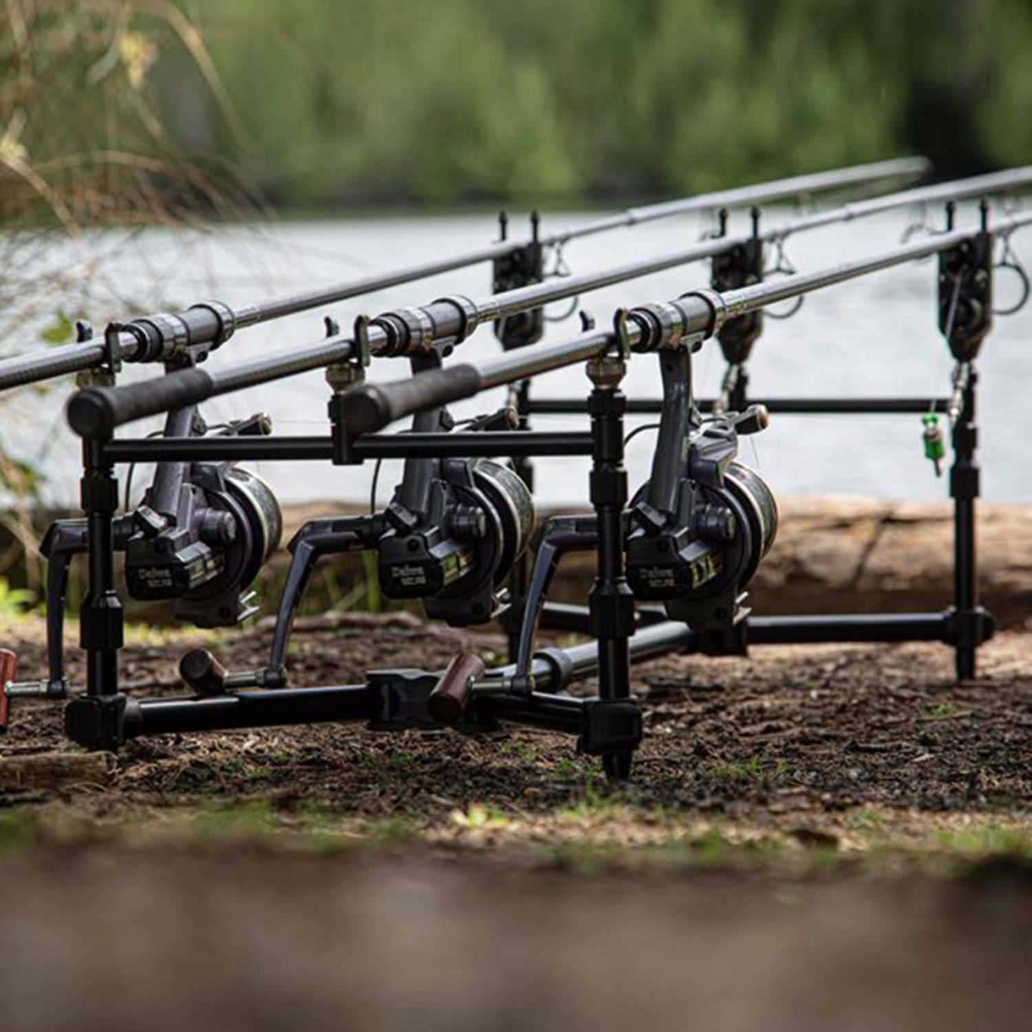 Solar Tackle A1 Aluminium Ground Pod Rod Pod schwarz 2x4" Legs & 2x6