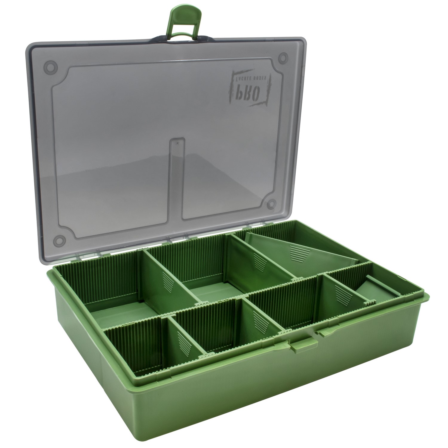 Pro Tackle Carp Tackle Box - Sortimentsbox 27 x 20 x 5,5 cm - grn - 1Stck