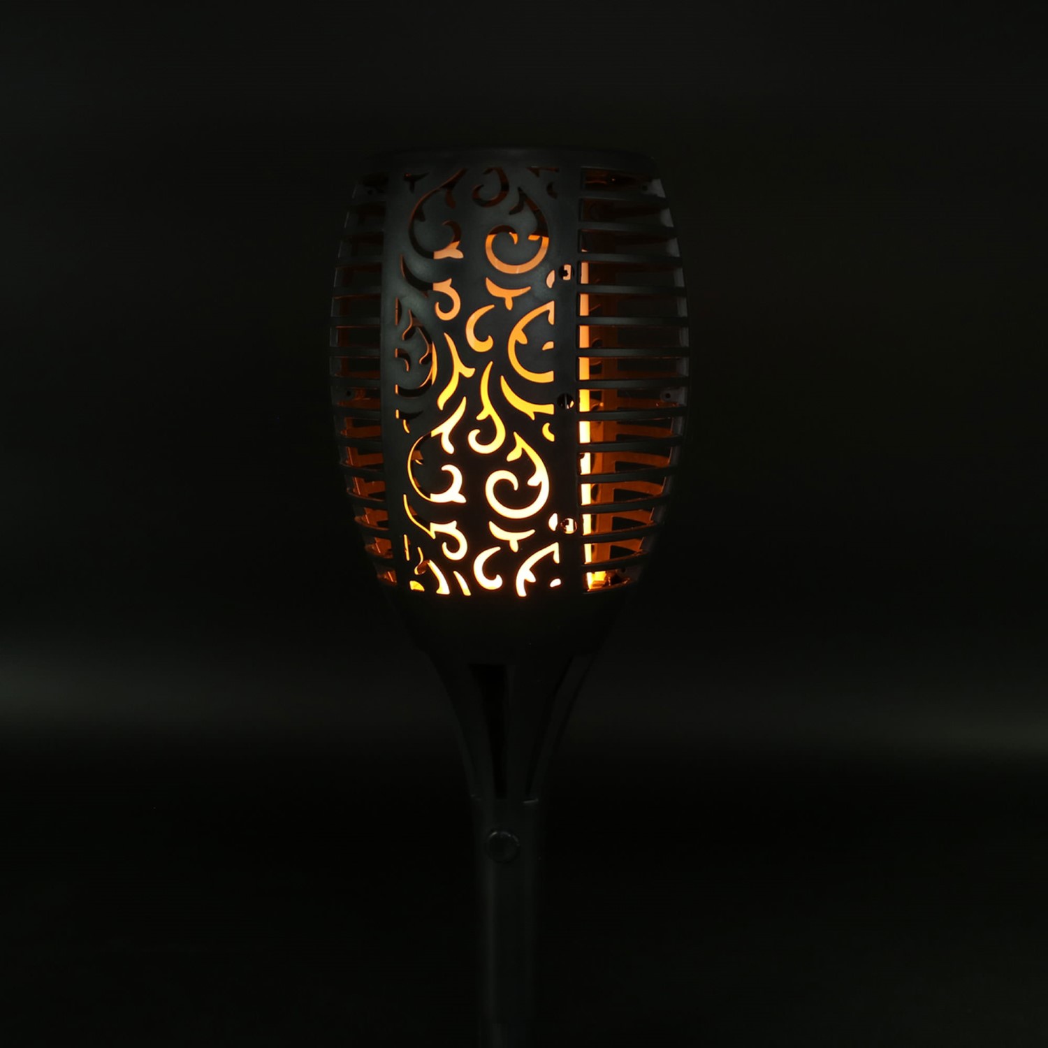 Gartenlaterne 72 LED Flamme Garten Fackel Solar Wetterfest Lampe