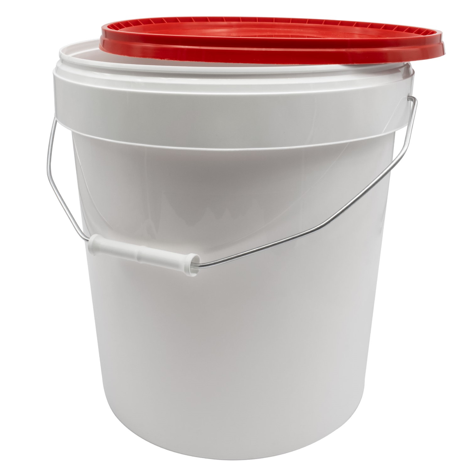 Kunststoffeimer weiß mit Deckel 16 l 1-10 Stück