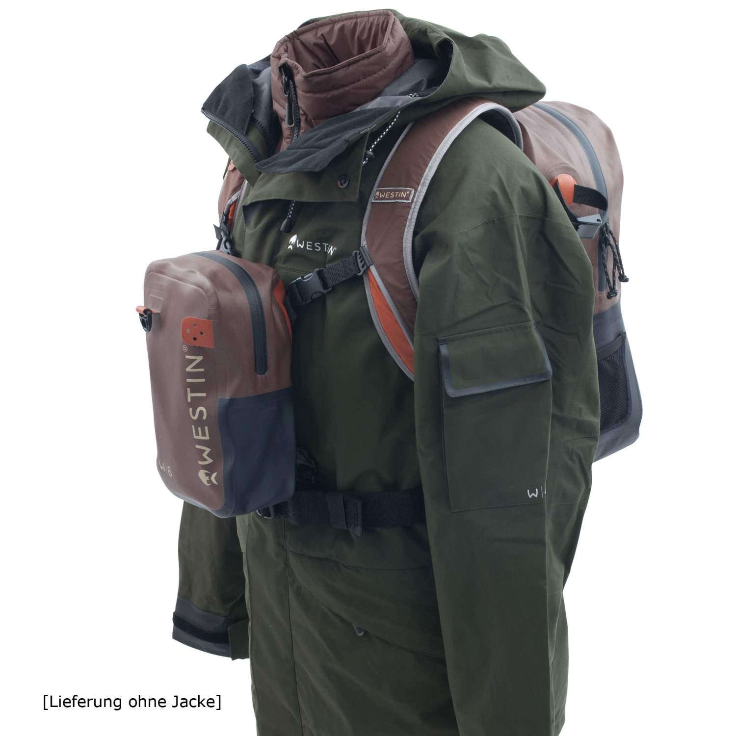 Westin W6 Wading Backpack & Chestpack Angelrucksack 45x26x16cm ...