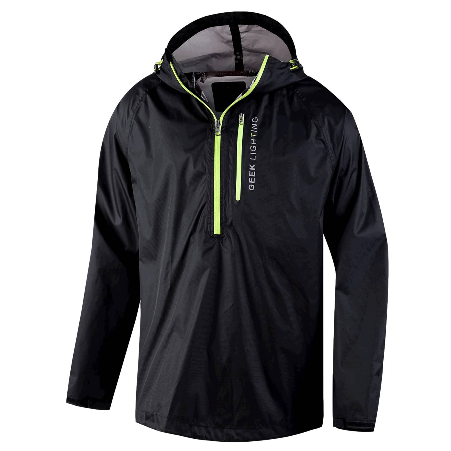 Geek Lighting Windbreaker BNG HZ schwarz / neon grün Gr. L