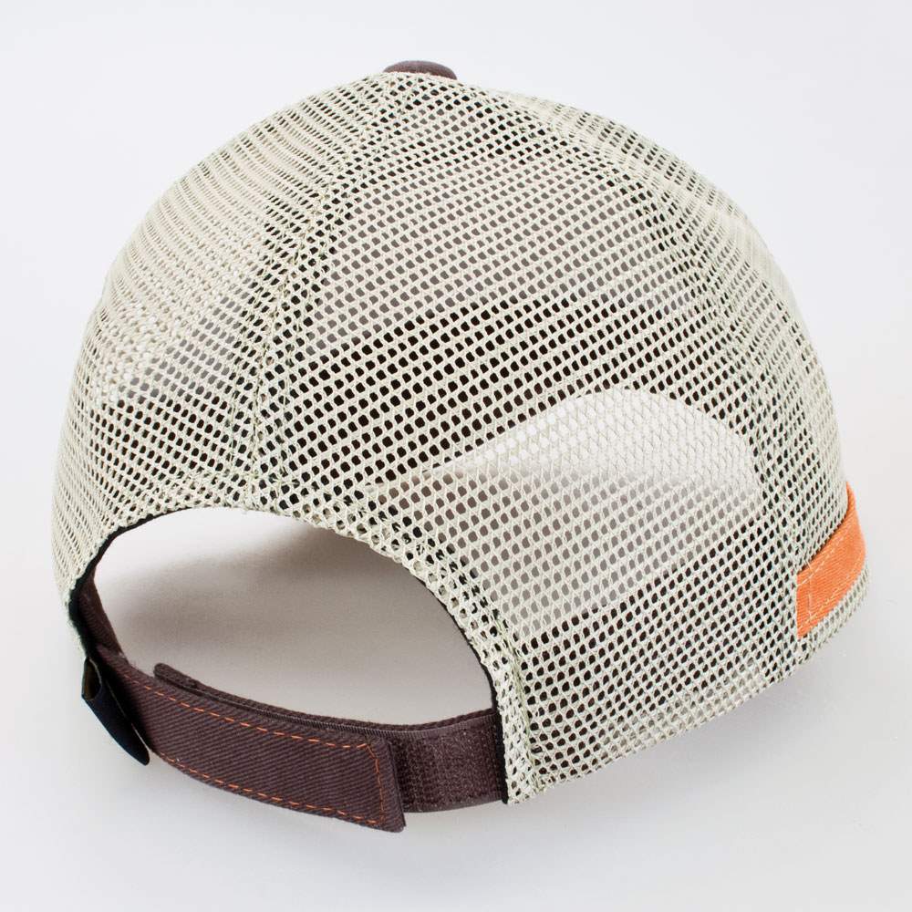 Cheer Curved Bill Trucker Hat in Desert Taupe Brown