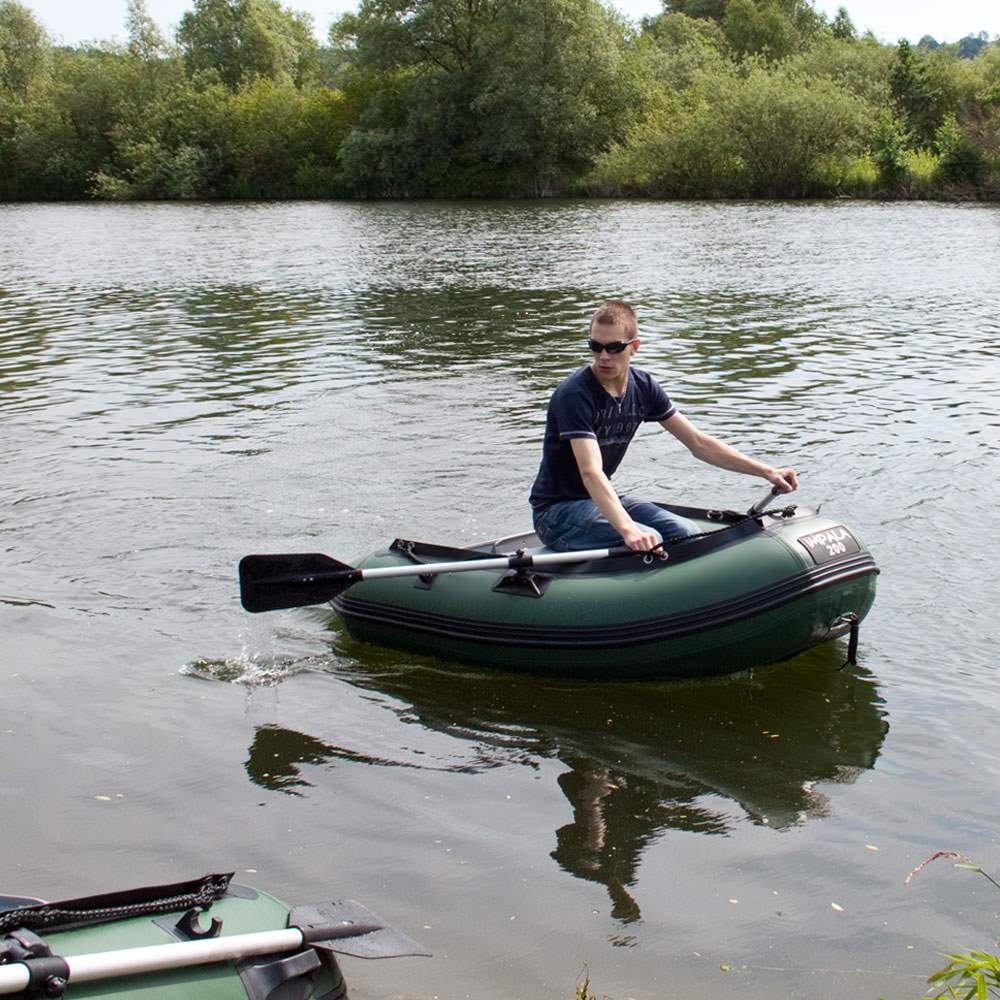 Alu Boden Seefest Motorspiegel Profi Angel Schlauchboot Impala mit Ruder 