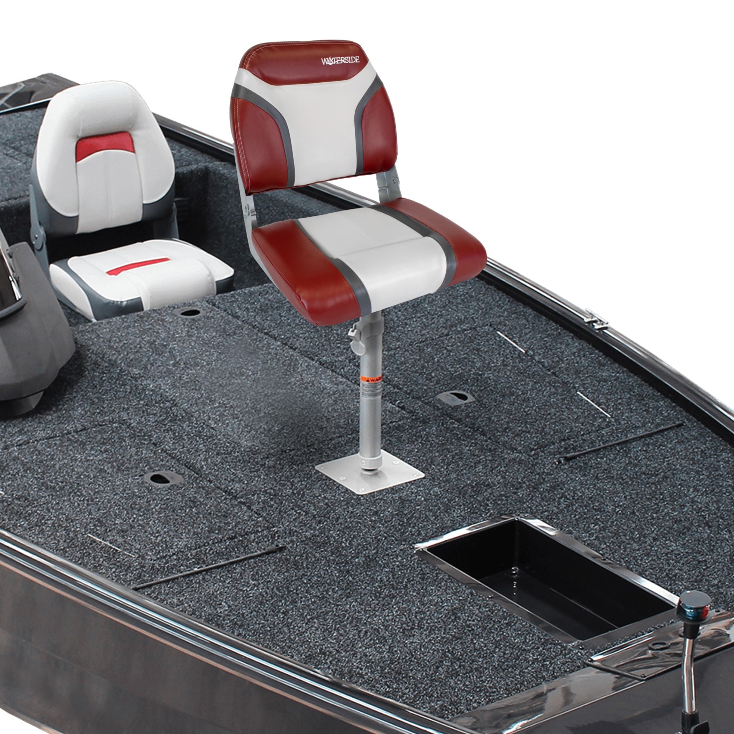 Waterside Captain Bootssitz - Luxus Angelstuhl Mit Highback In Blau-Weiß