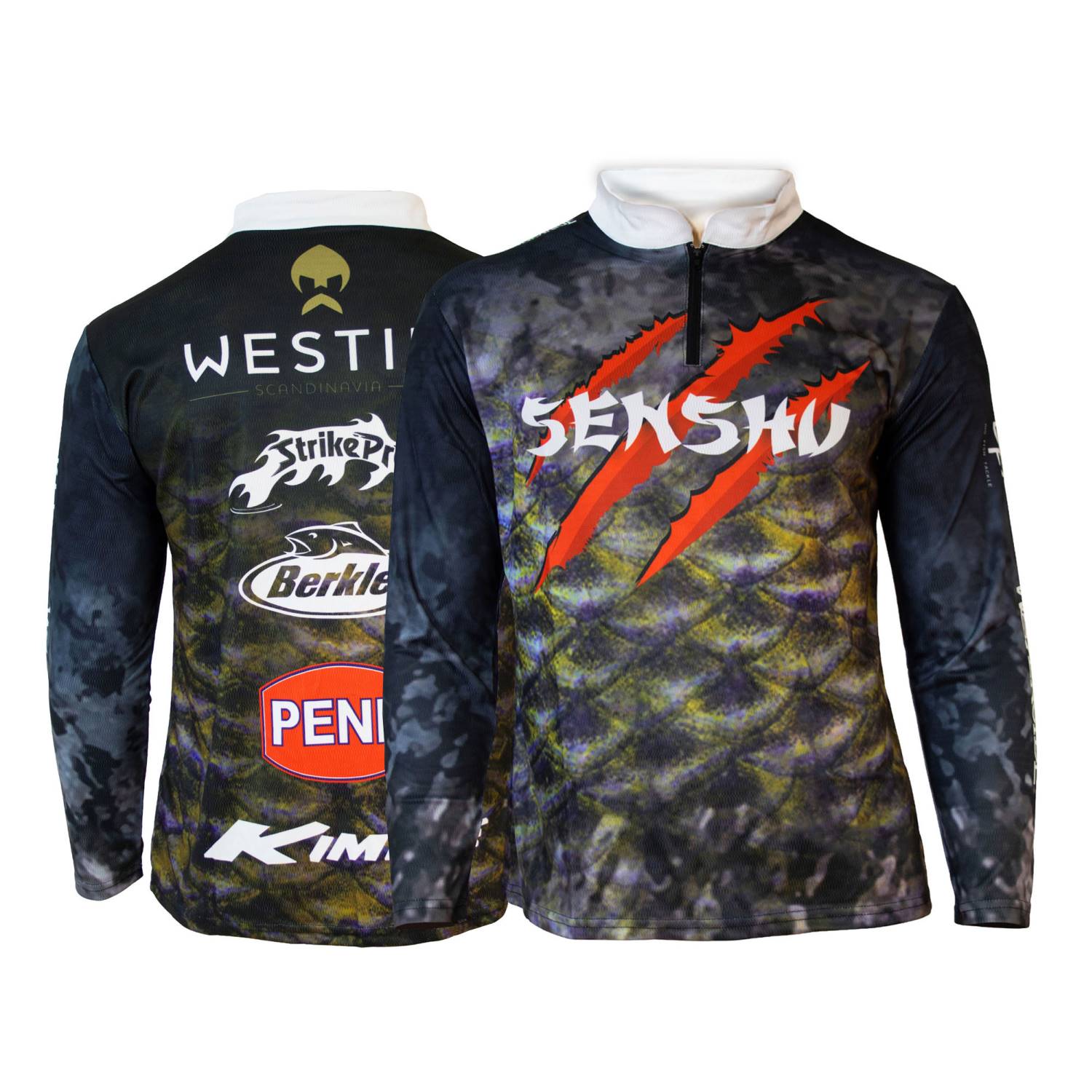 Angelbekleidung Westin LS Tournament Shirt Black/Grey Team Angelshirt 
