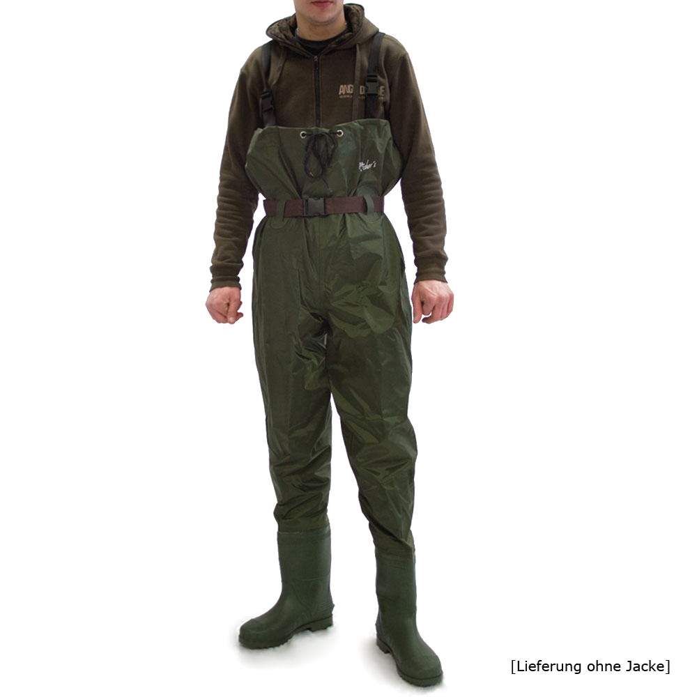 Rutschfeste Fischerhose - Wasserdicht, Mit Stiefel, Nylon/PVC