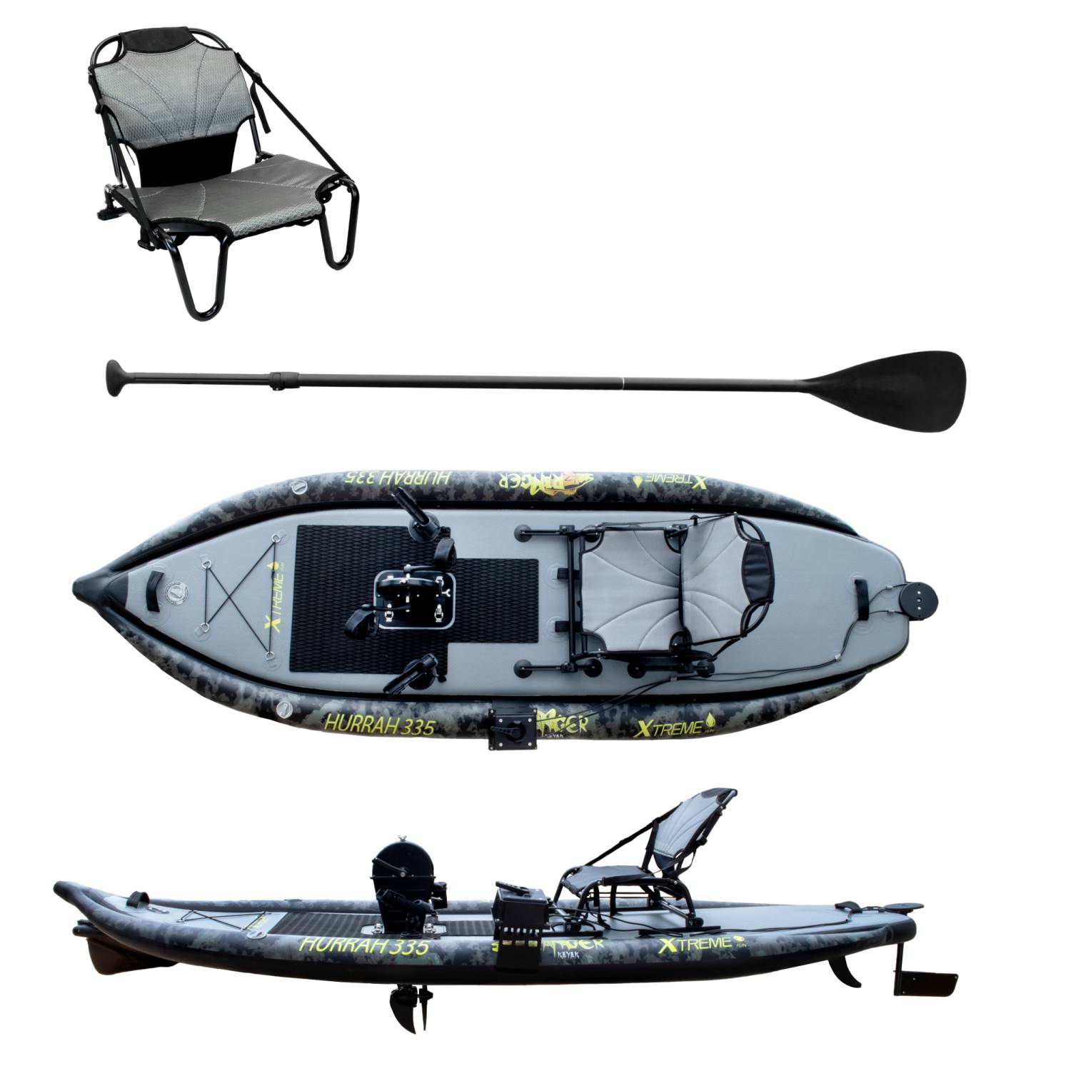 Waterside Pedal SUP "Deluxe" 3.35 Dark Grey