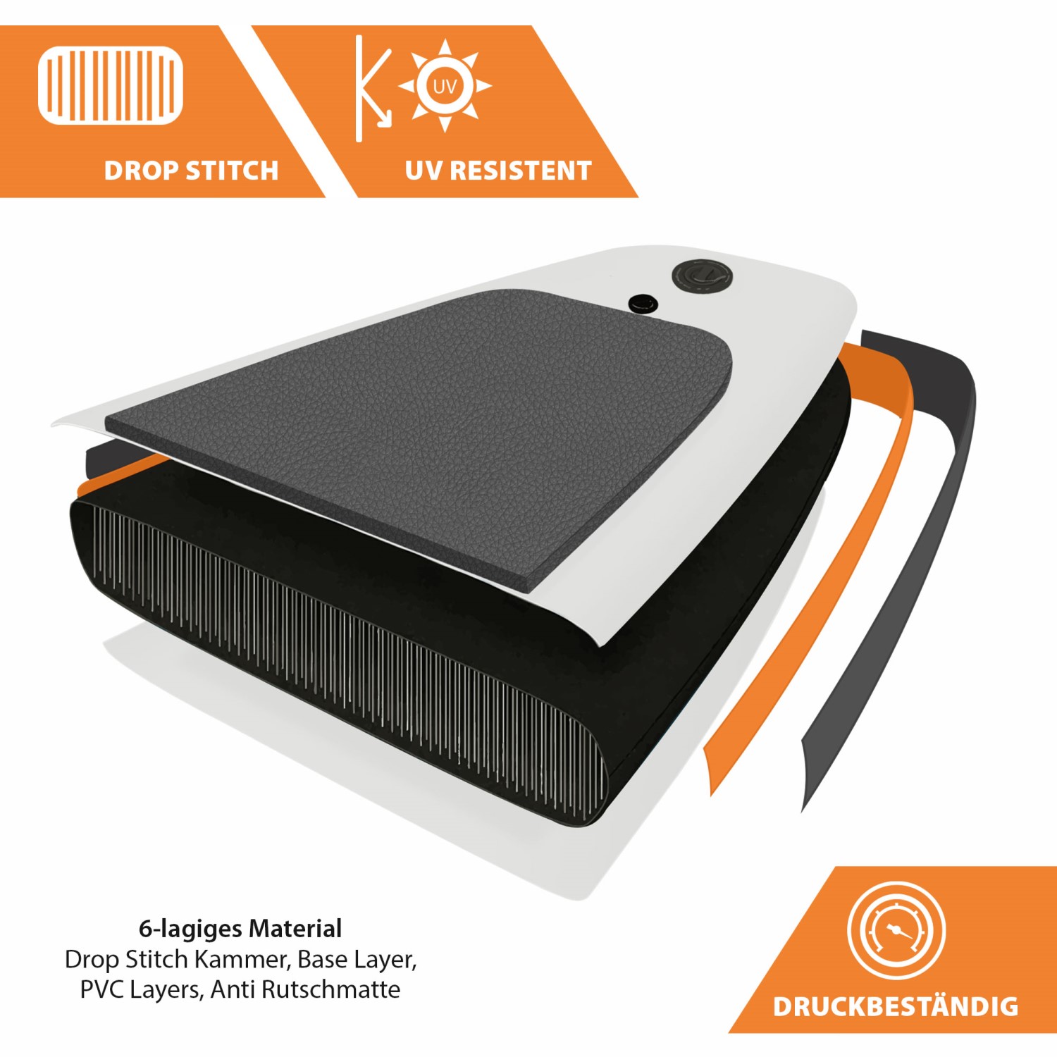 Waterside SUP Board 3.0 X-Bay Set Stand Up Paddle aufblasbar Surfboard Paddling - Produktbild 4