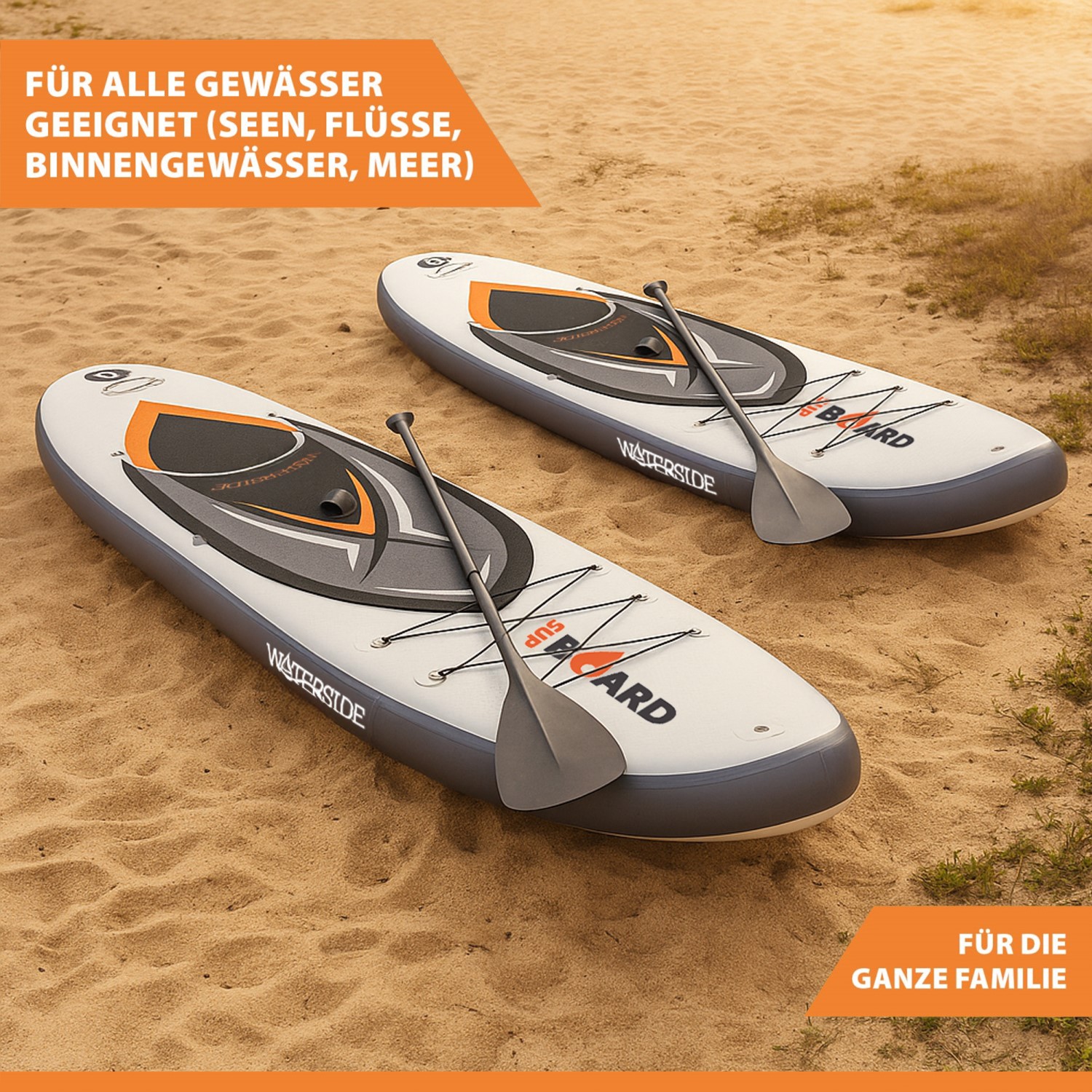 Waterside SUP Board 3.0 X-Bay Set Stand Up Paddle aufblasbar Surfboard Paddling - Produktbild 5