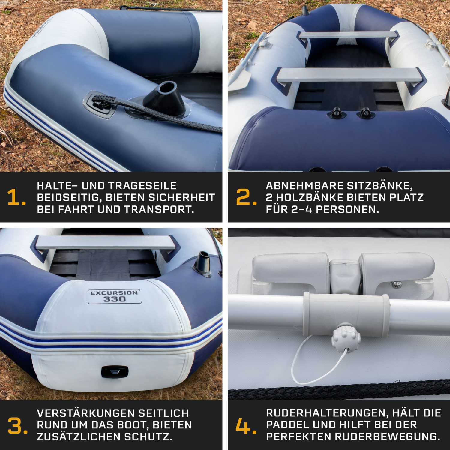 Waterside Schlauchboot Excursion Angelboot Schlauchboot Karpfenboot Badeboot