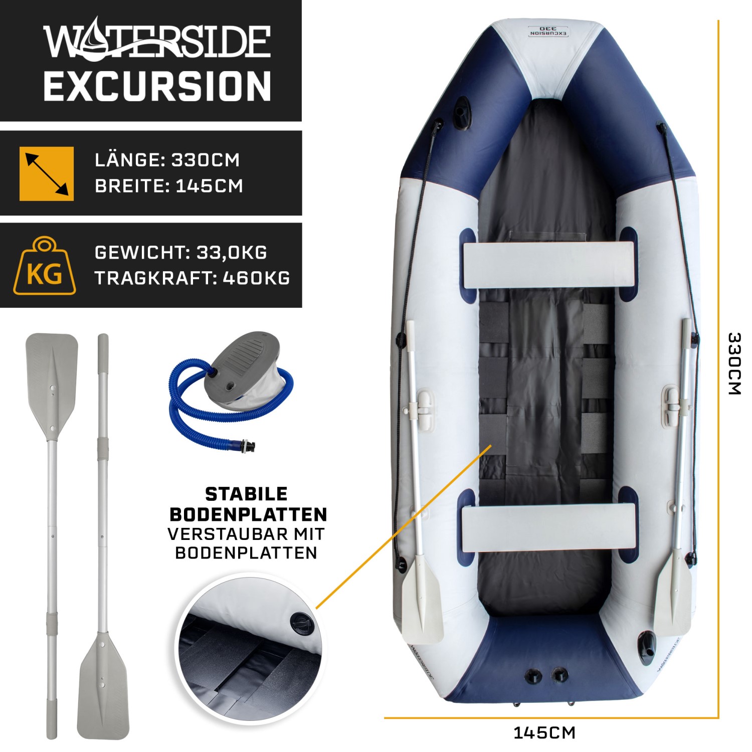 Waterside Schlauchboot Excursion Angelboot Schlauchboot Karpfenboot Badeboot
