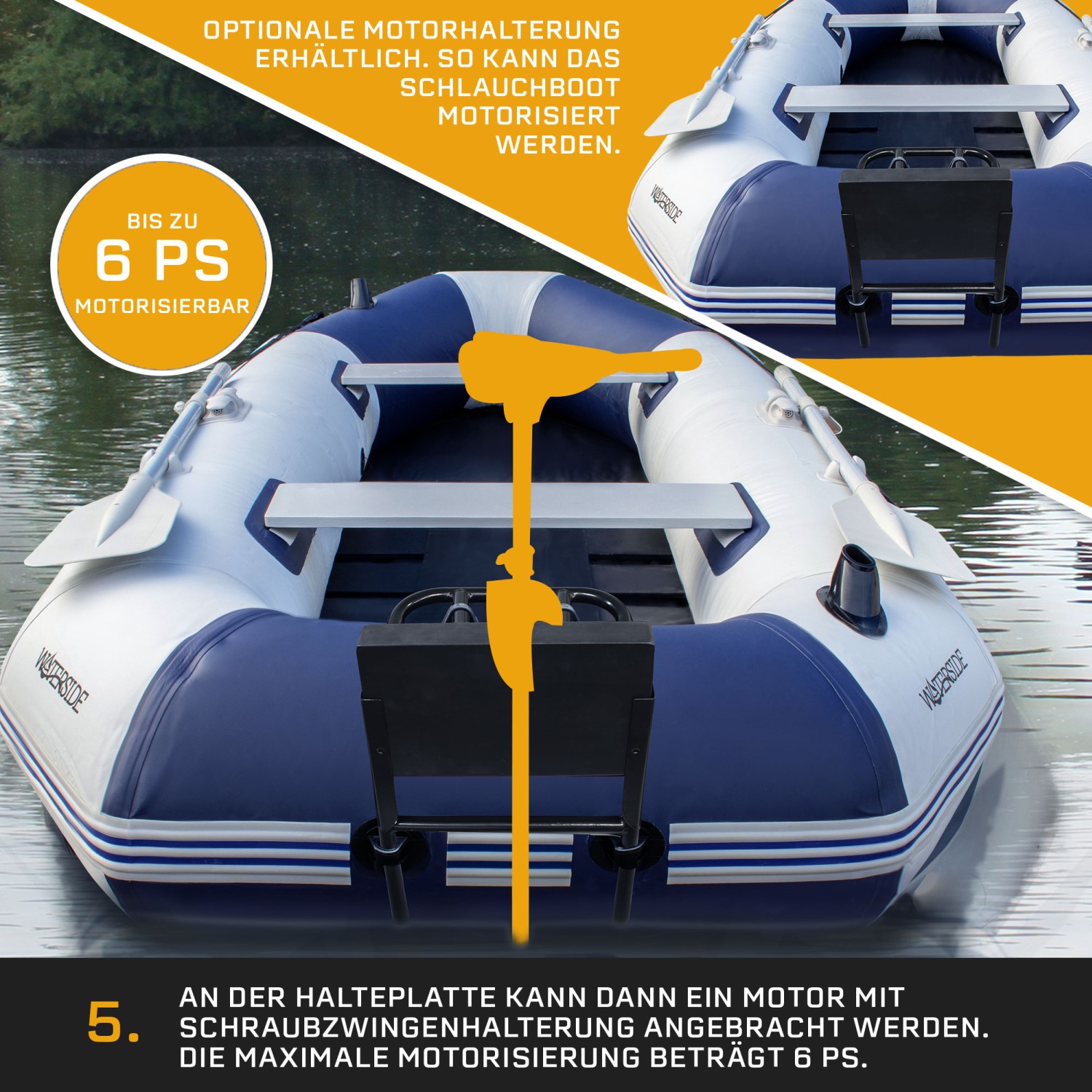 Waterside Schlauchboot Excursion Angelboot Schlauchboot Karpfenboot Badeboot