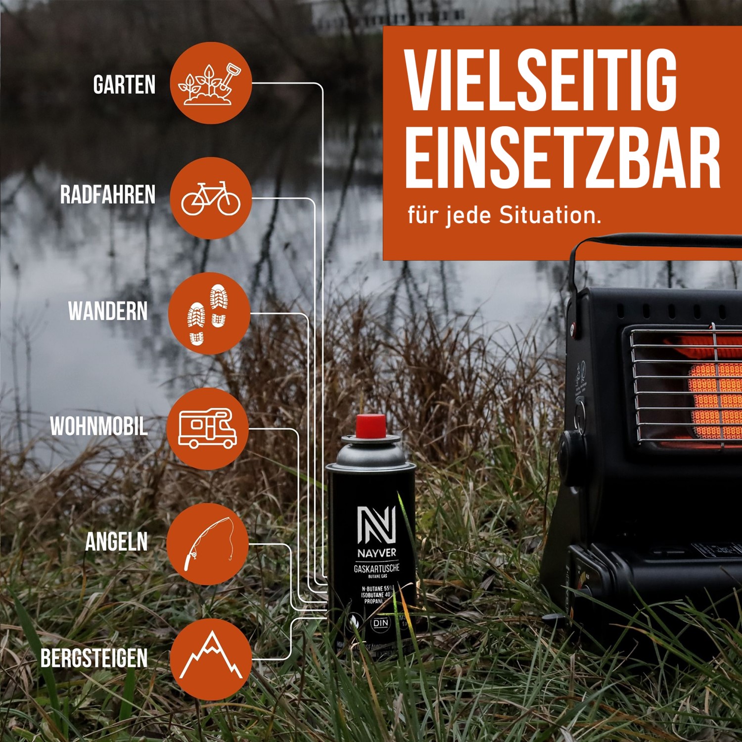 Butan Gaskartusche Ventilkartusche für Heizung Kocher Abflammgeräte 227g MSF-1A - Produktbild 3