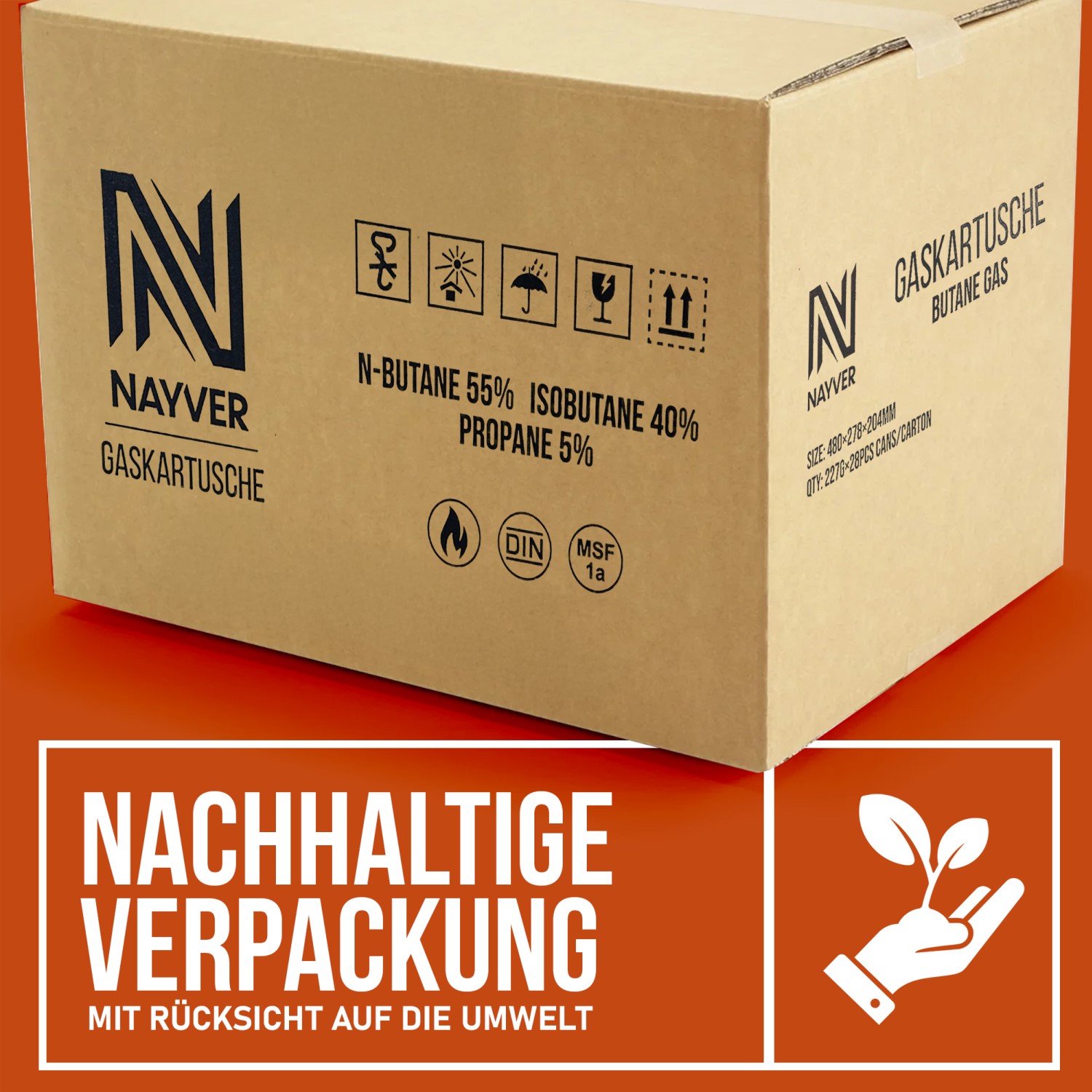 Butan Gaskartusche Ventilkartusche für Heizung Kocher Abflammgeräte 227g MSF-1A - Produktbild 6