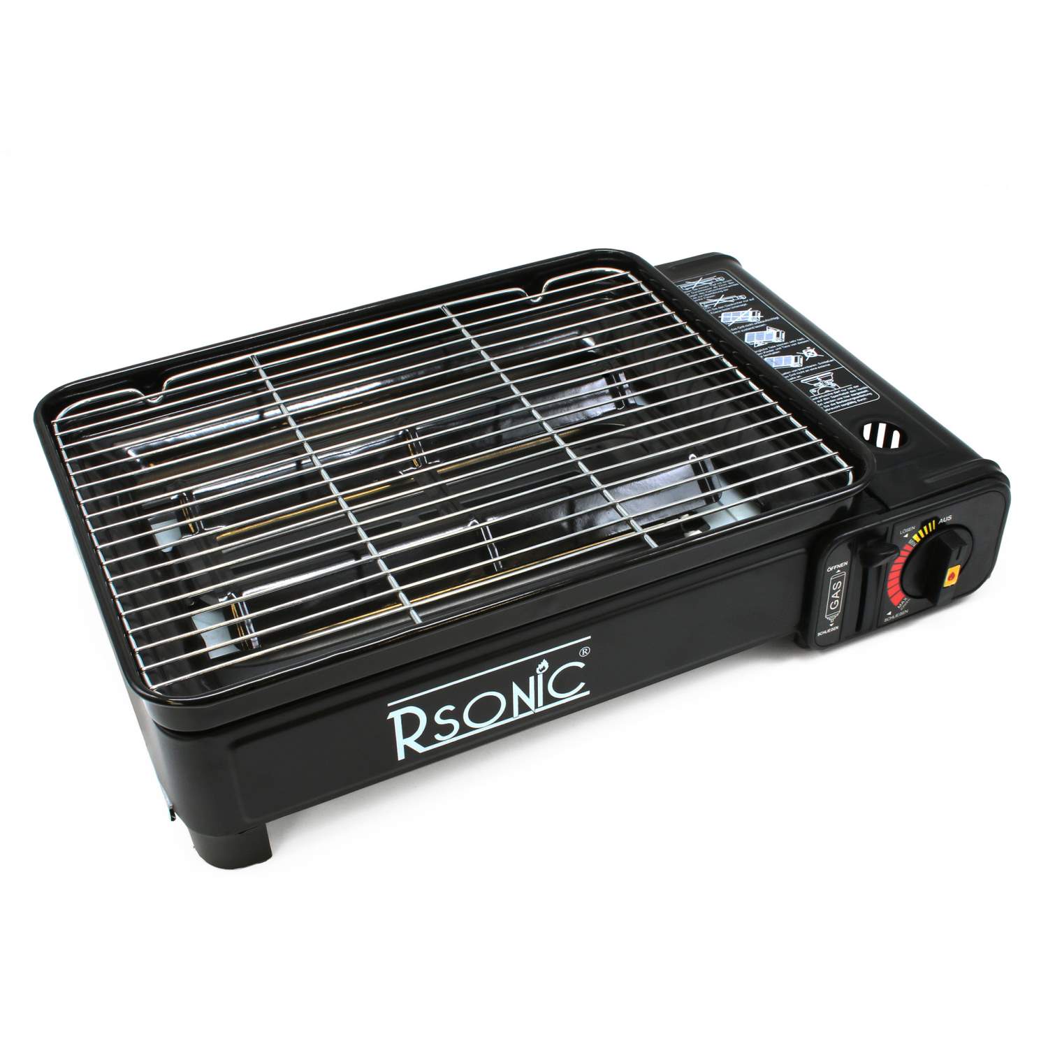 Rsonic Butangas Camping Grill mit Koffer inkl. 8 Gaskartuschen