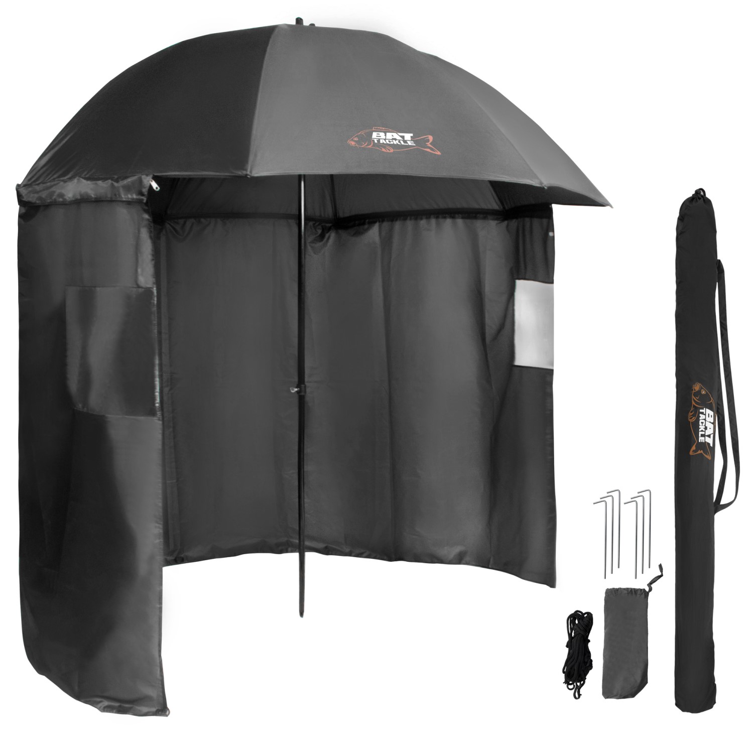 Angelschirm Schirmzelt 220cm abnehmbare Seitenwand Umhang Plane Angelzelt Brolly