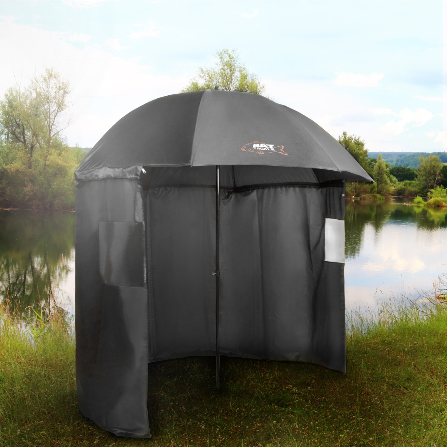 Angelschirm Schirmzelt 220cm abnehmbare Seitenwand Umhang Plane Angelzelt Brolly
