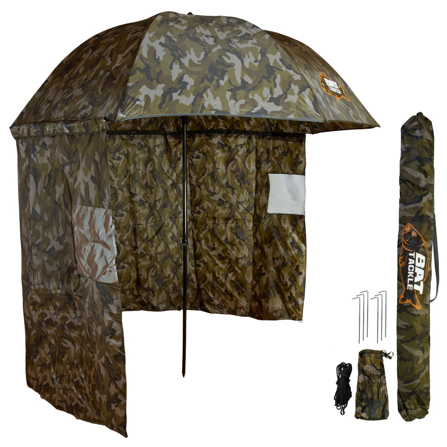Angelschirm Schirmzelt 220cm abnehmbare Seitenwand Umhang Plane Angelzelt Brolly