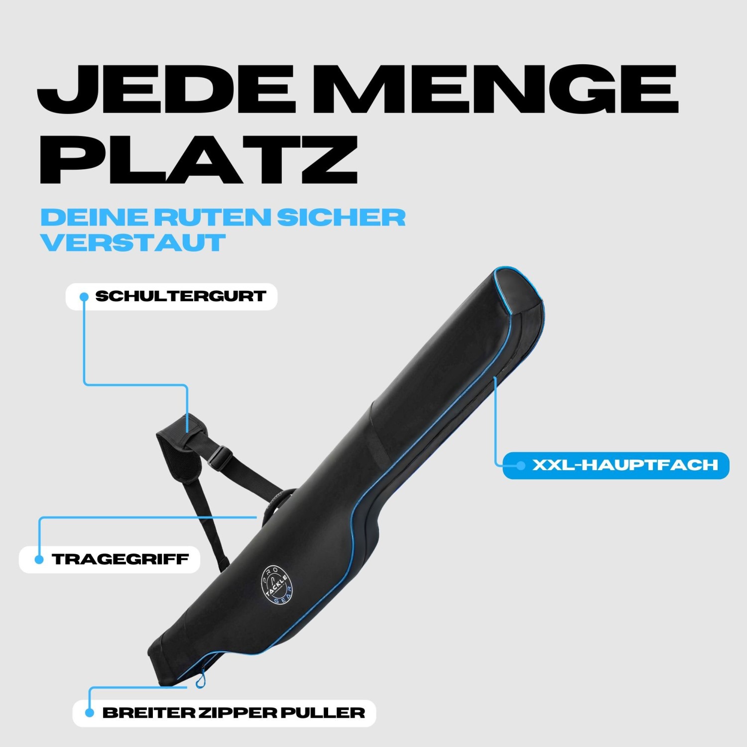 Pro Tackle STRIKE Hard Case Futteral Angelrute Rutenfutteral Rutentasche145 160 - Produktbild 1