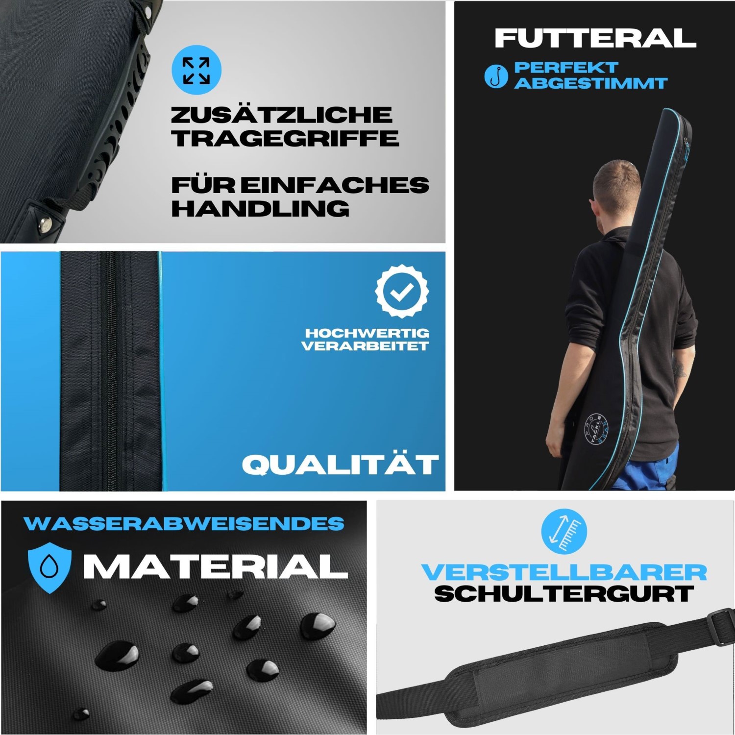 Pro Tackle STRIKE Hard Case Futteral Angelrute Rutenfutteral Rutentasche145 160 - Produktbild 3