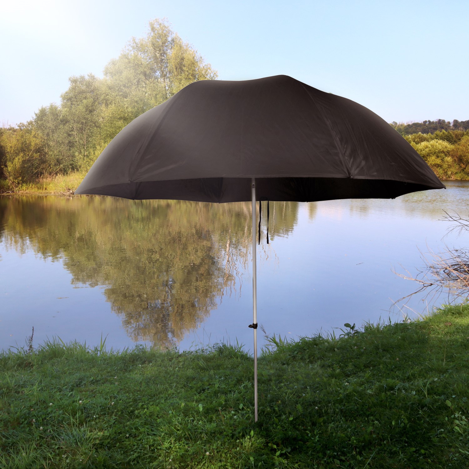 Literatur Fischen Schirm Regenschirm 45" oder 50" Mit Kipp Action grün NEU 