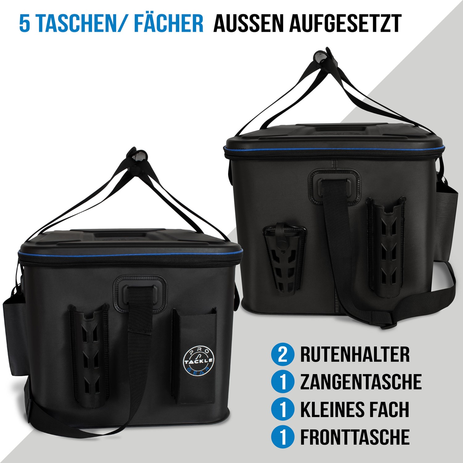 Sac De Pêche étanche ZECK Pro Tackle Container – Pour Pêche Au Prédateur, Couleur Grise – Neuf