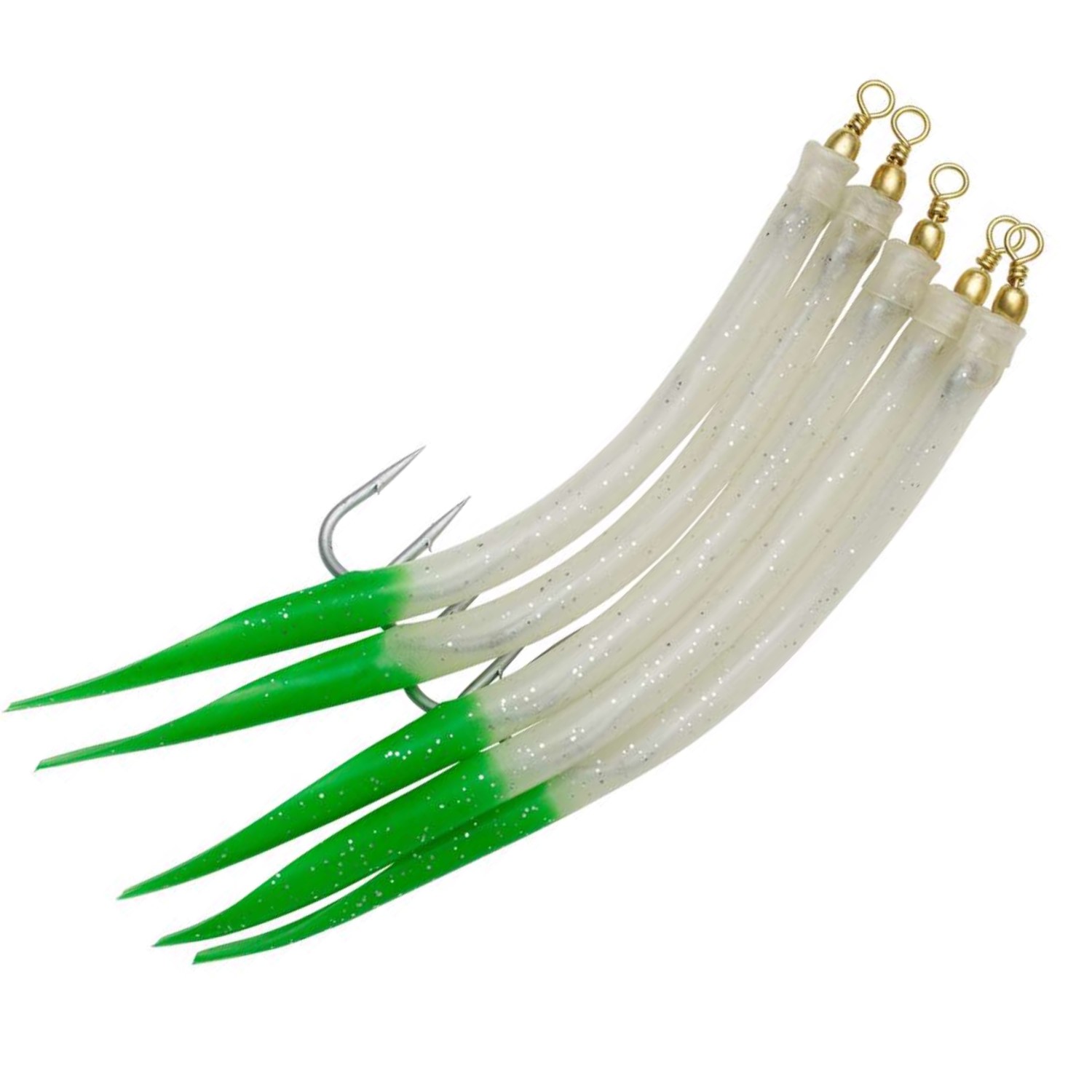 Lot De 3 Leurres Souples CONATO "Makk" Norvège - Taille 8/0 - Blanc - 15 Cm - Neuf Sous Blister
