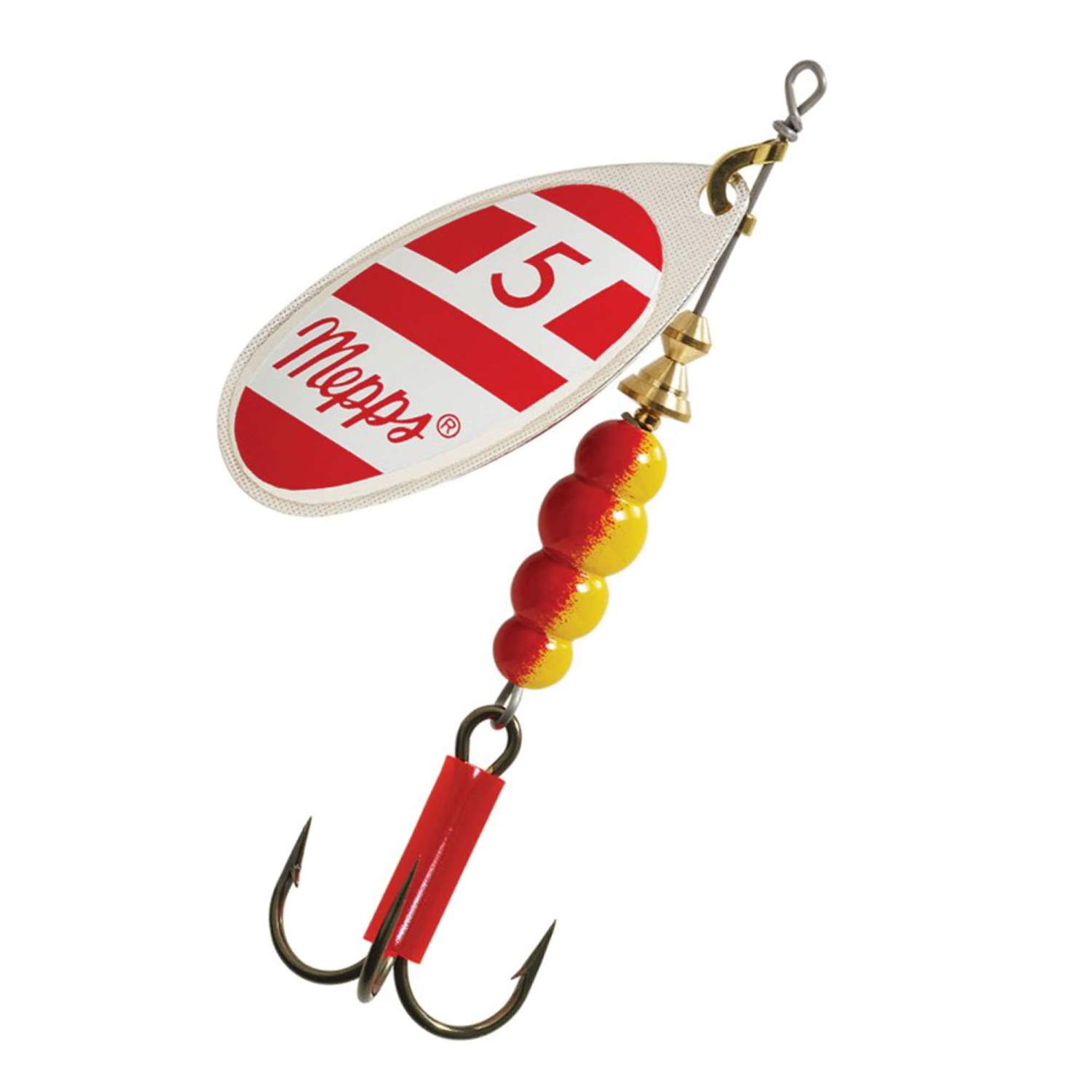 Mepps Aglia Spinner Silver/RedWhite 5, 14g, 1 Stück