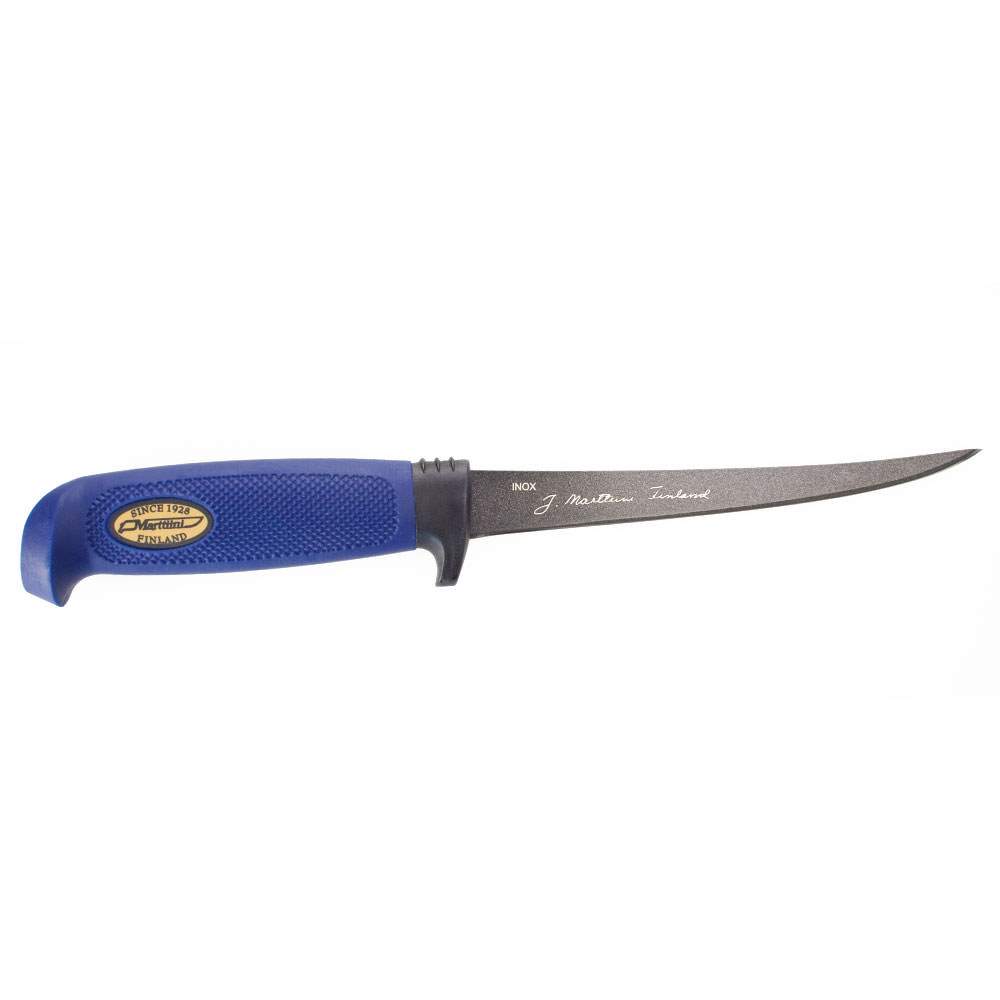 Marttiini Finnisches Filetiermesser – Klinge 15 Cm, Holzgriff, Inklusive Lederscheide, Gesamtlänge 27,5 Cm