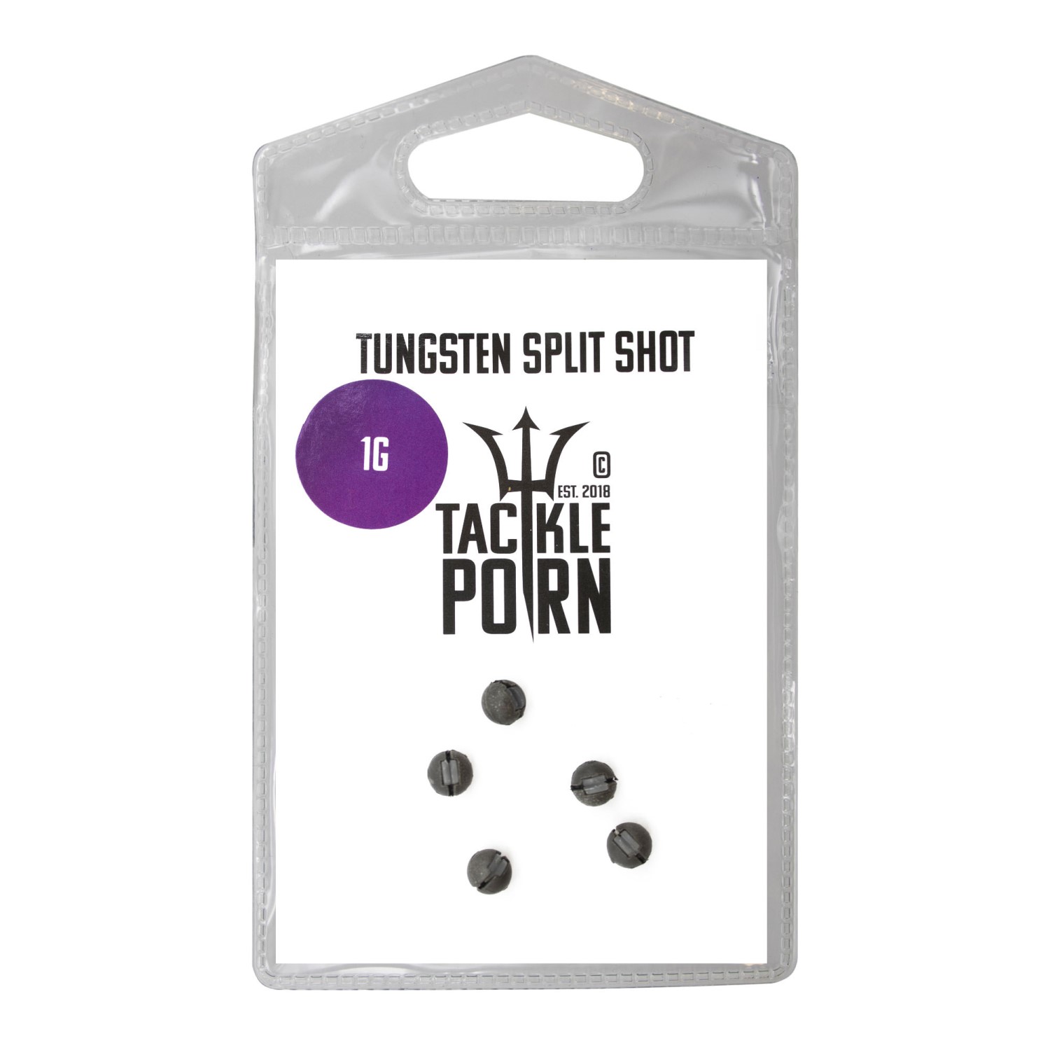 Tackle Porn Tungsten Split Shot Finesse Gewicht 1g natur 5Stück